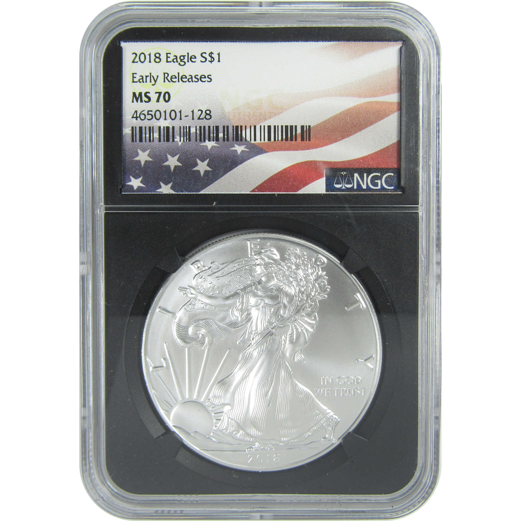 2018 American Silver Eagle MS 70 NGC $1 Early Releases SKU:CPC9480