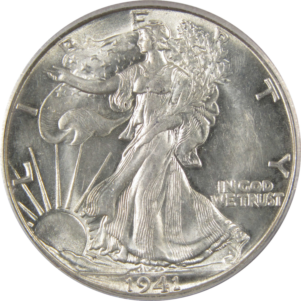 1941 D Liberty Walking Silver Half Dollar MS 62 ICG Coin SKU:I29137
