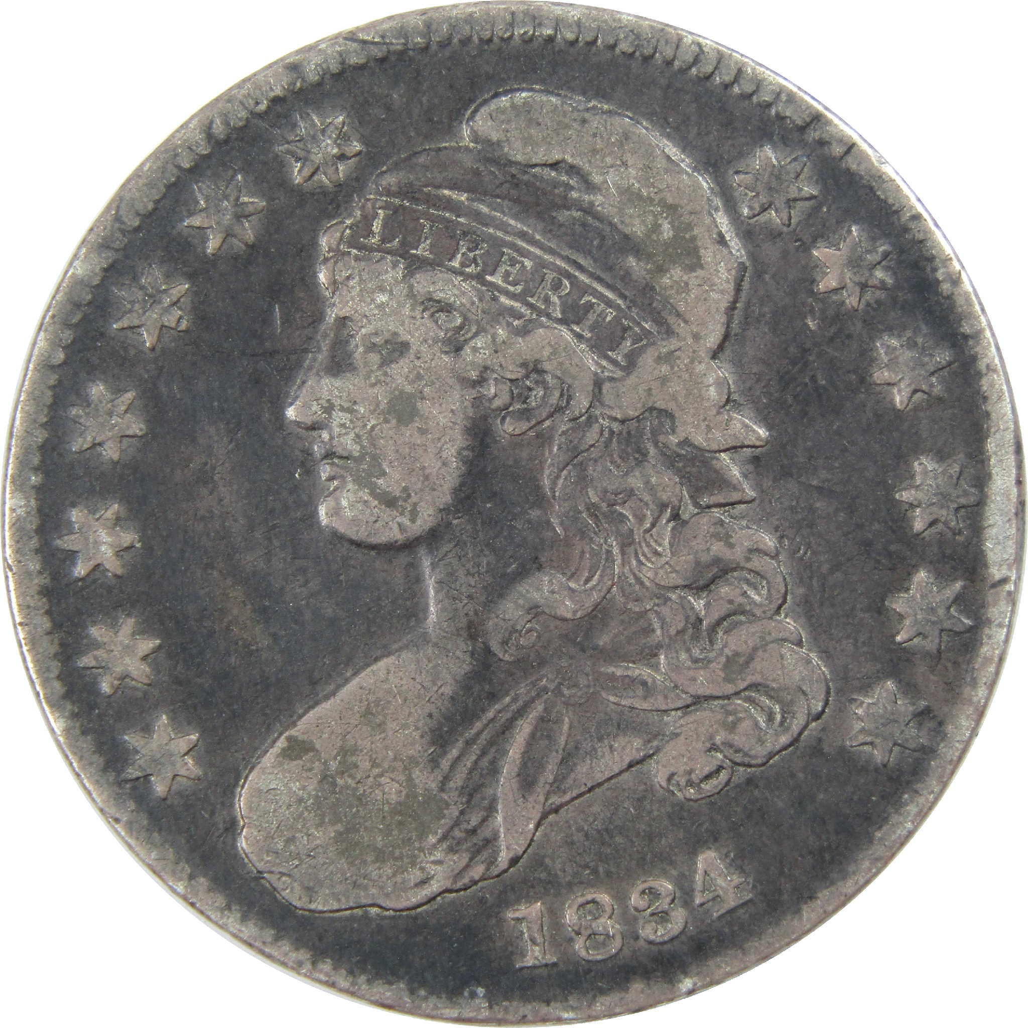 1834 Small Date & Letters Capped Bust Half Dollar AG Silver SKU:I11761
