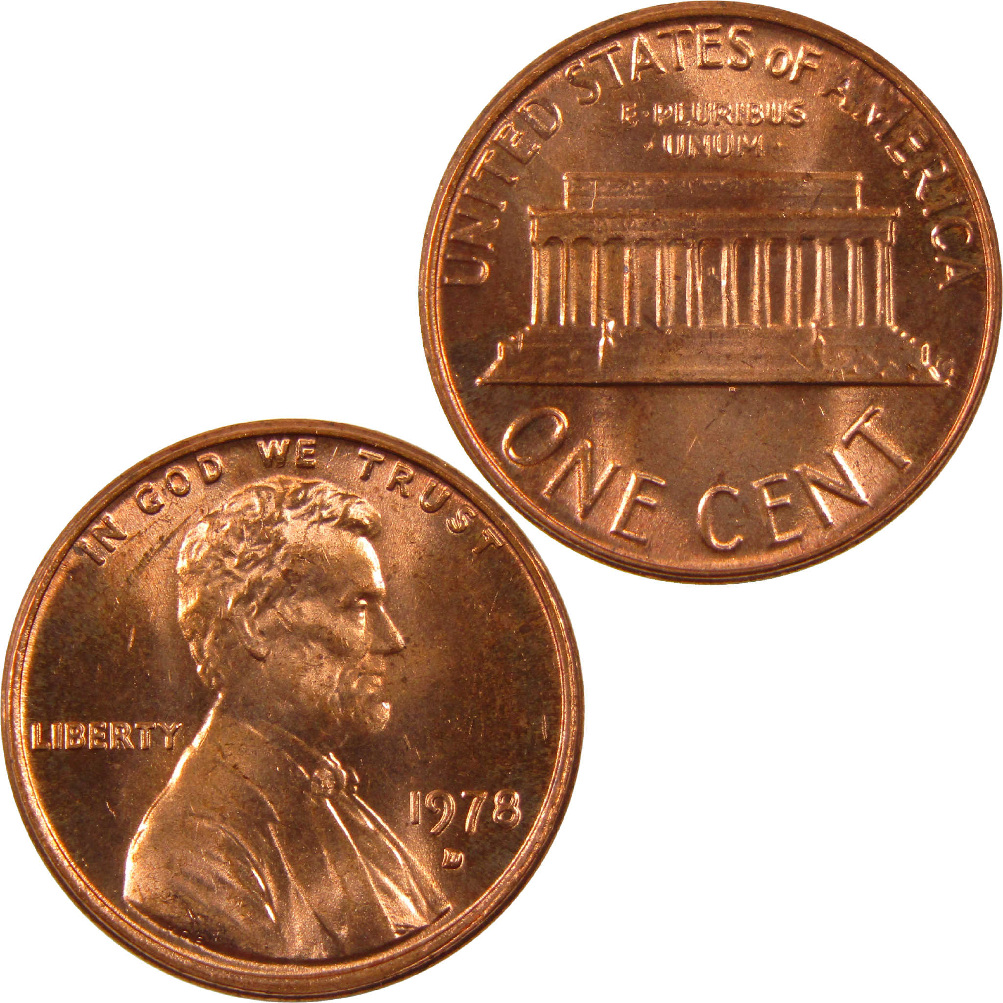 1978 D Lincoln Memorial Cent BU Uncirculated Penny 1c Coin