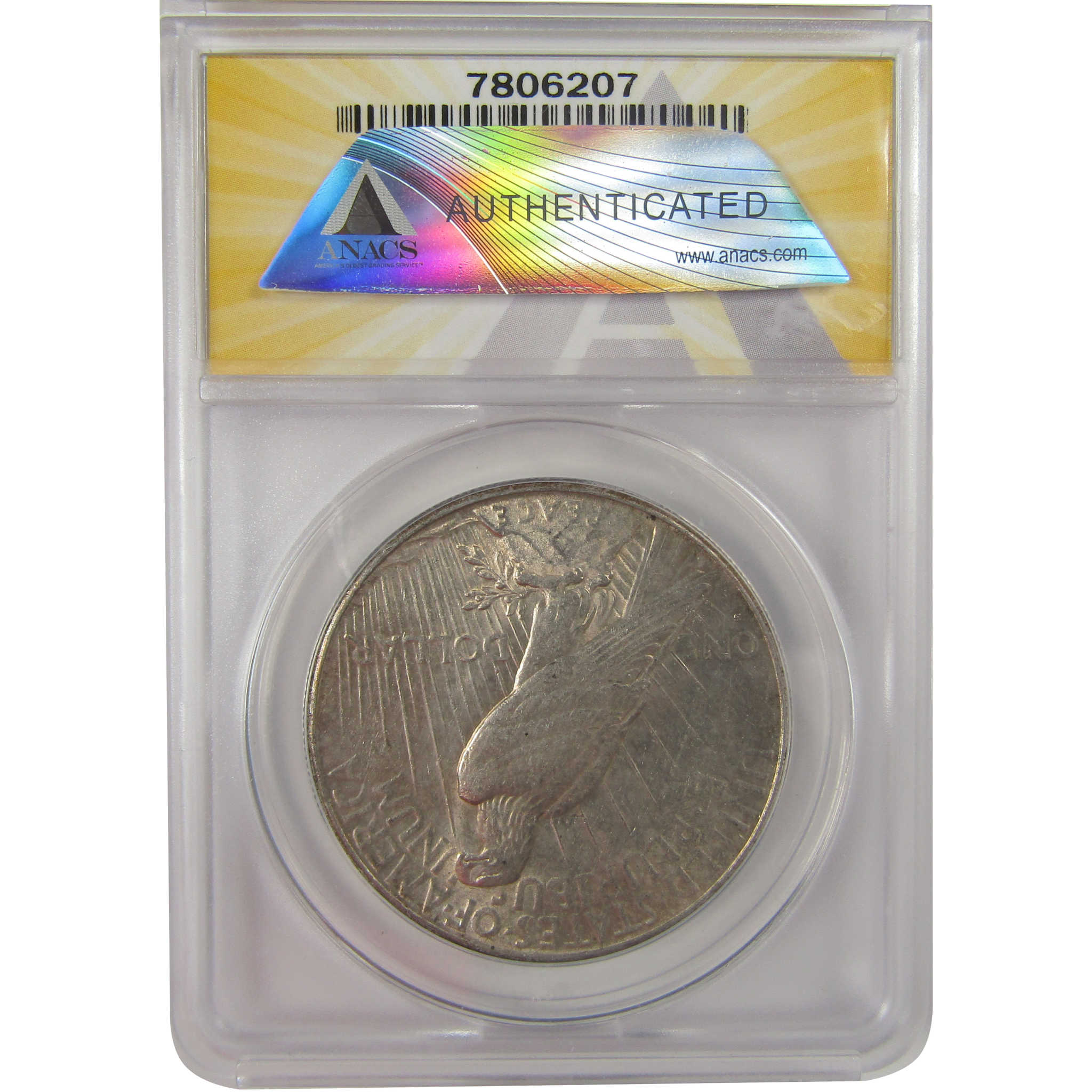 1926 S Peace Dollar AU 58 ANACS Silver $1 Coin SKU:I20916