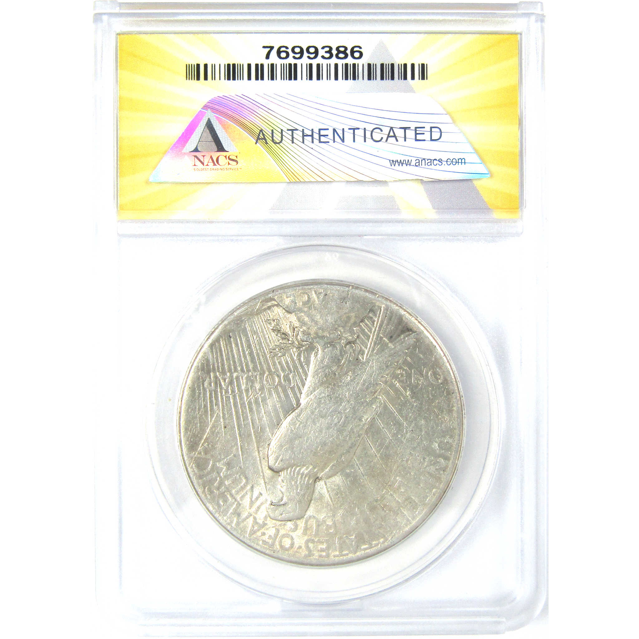 1927 Peace Dollar AU 58 Details ANACS Silver $1 Coin SKU:I16246