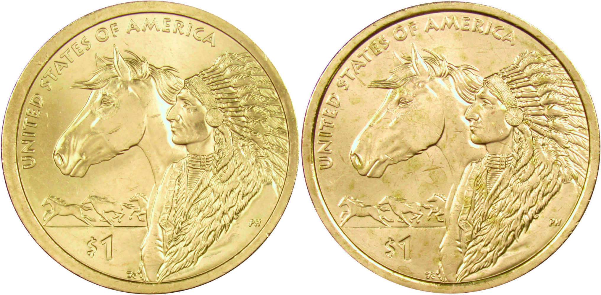 2012 P&D Native American Dollar 2 Coin Set Uncirculated Mint State