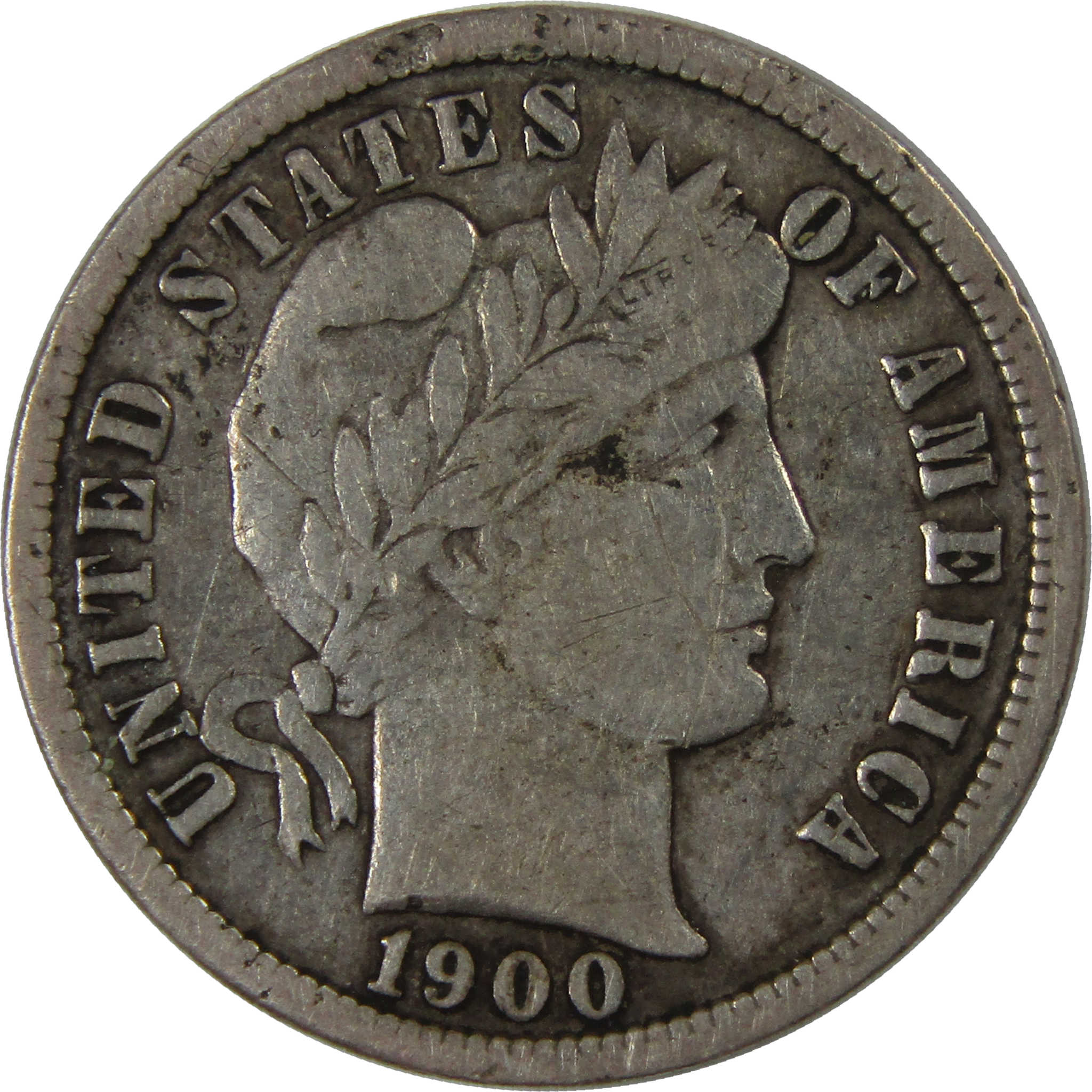 1900 S Barber Dime F Fine Silver 10c Coin Collectible SKU:I23722