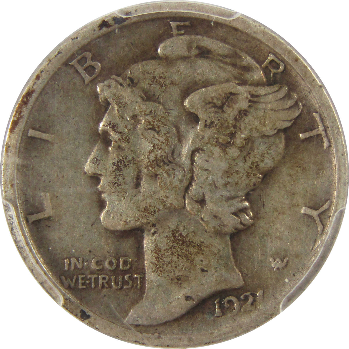 1921 Mercury Silver Dime VF Details PCGS 10c Coin SKU:I29347