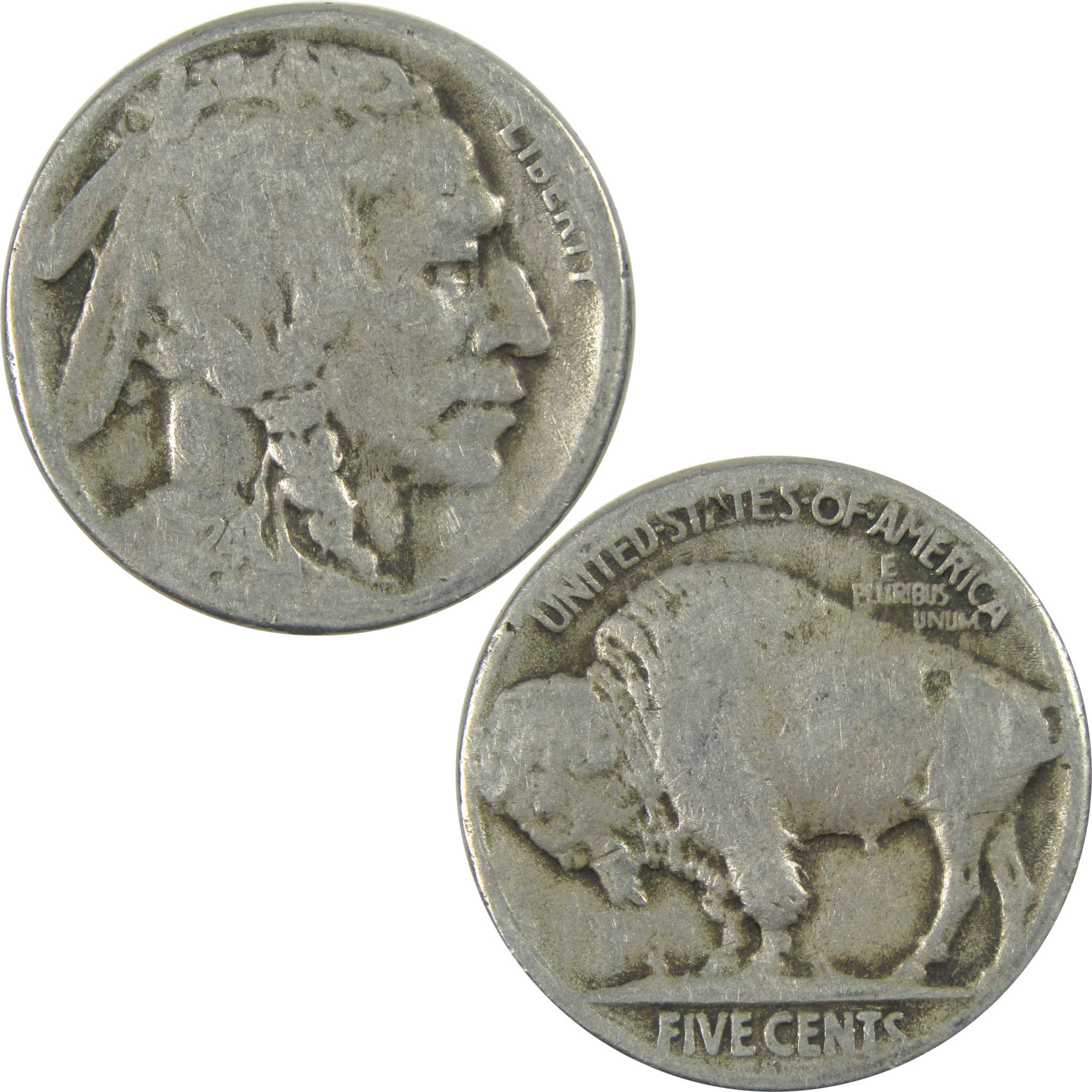 1924 S Indian Head Buffalo Nickel AG About Good 5c Coin SKU:I16500