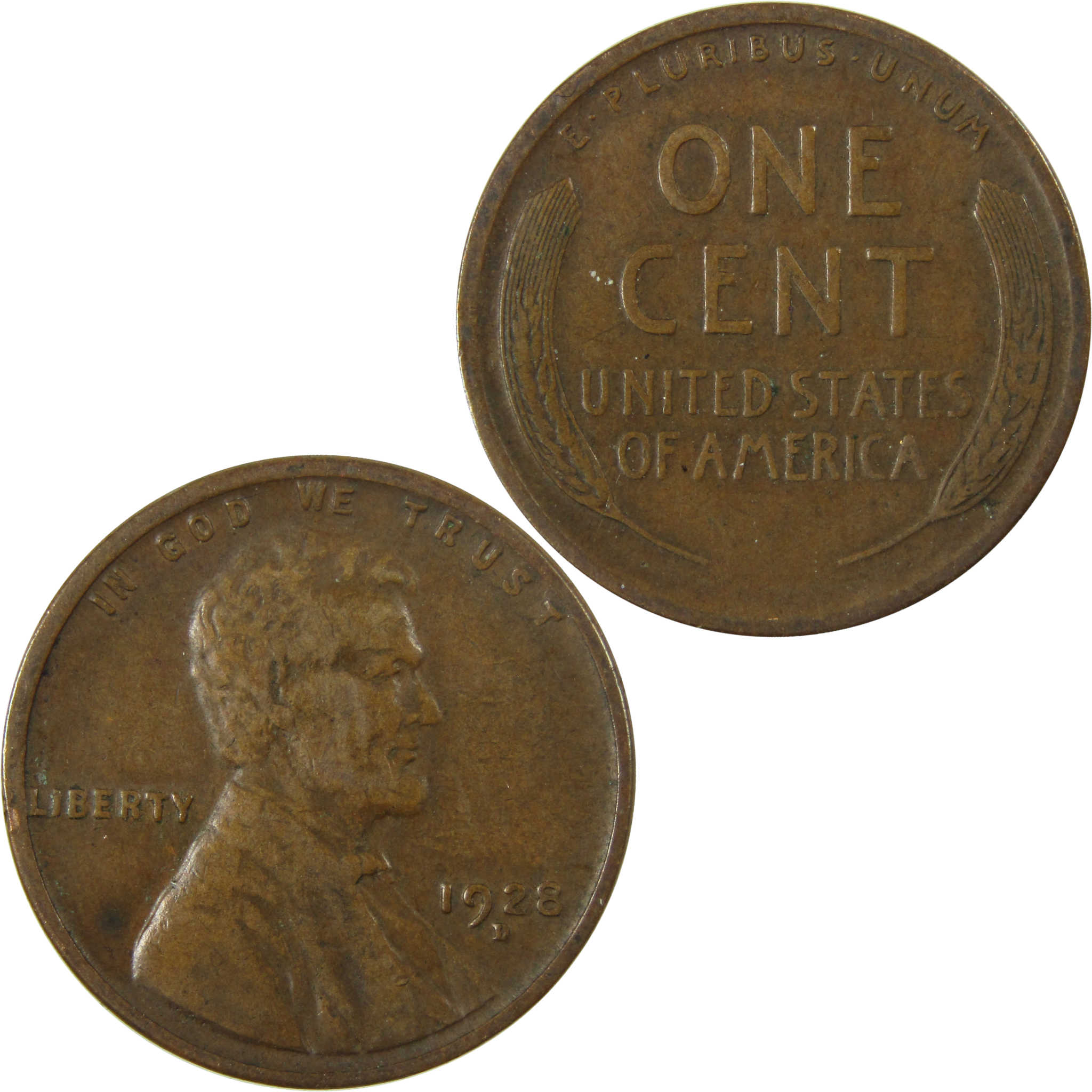 1928 D Lincoln Wheat Cent VF Very Fine Penny 1c Coin SKU:I27596