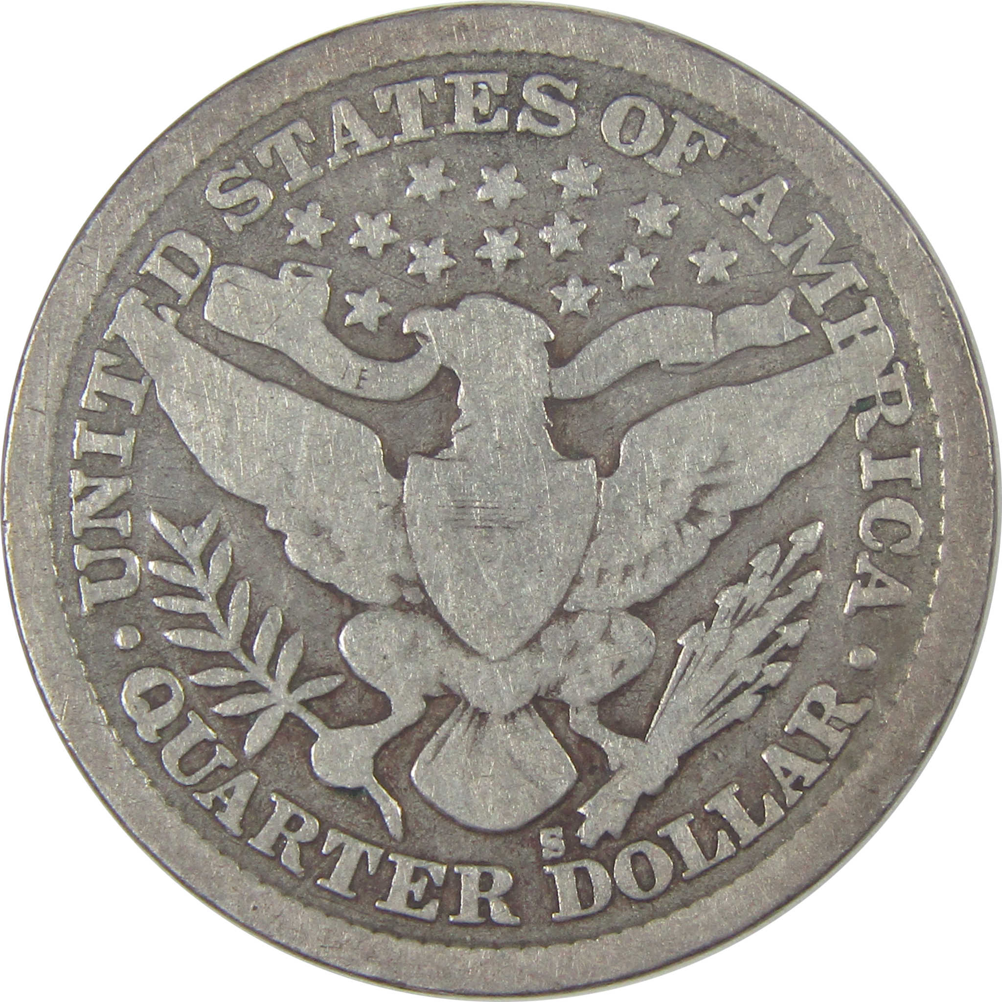 1895 S Barber Quarter G Good Silver 25c Coin SKU:I17262