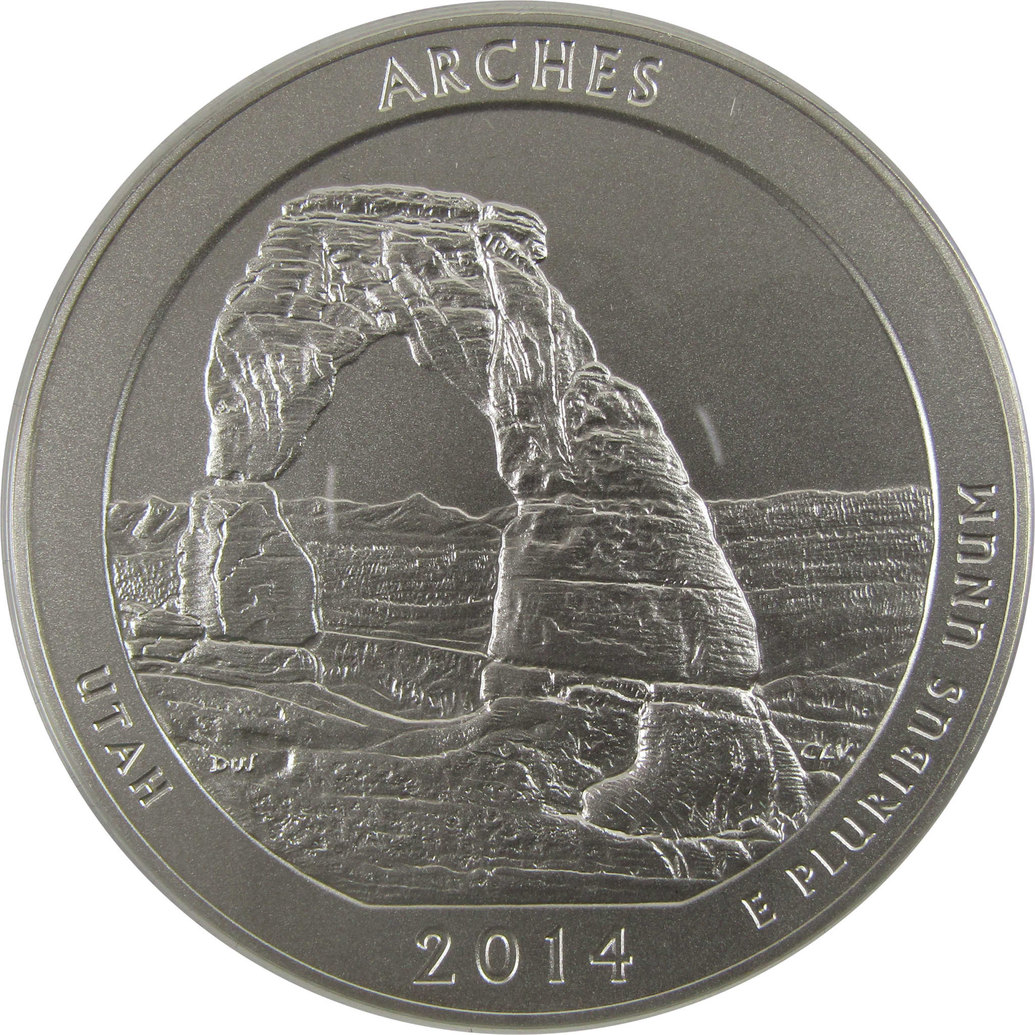 2014 P Arches National Park 5 oz Silver Bullion OGP COA SKU:CPC2578