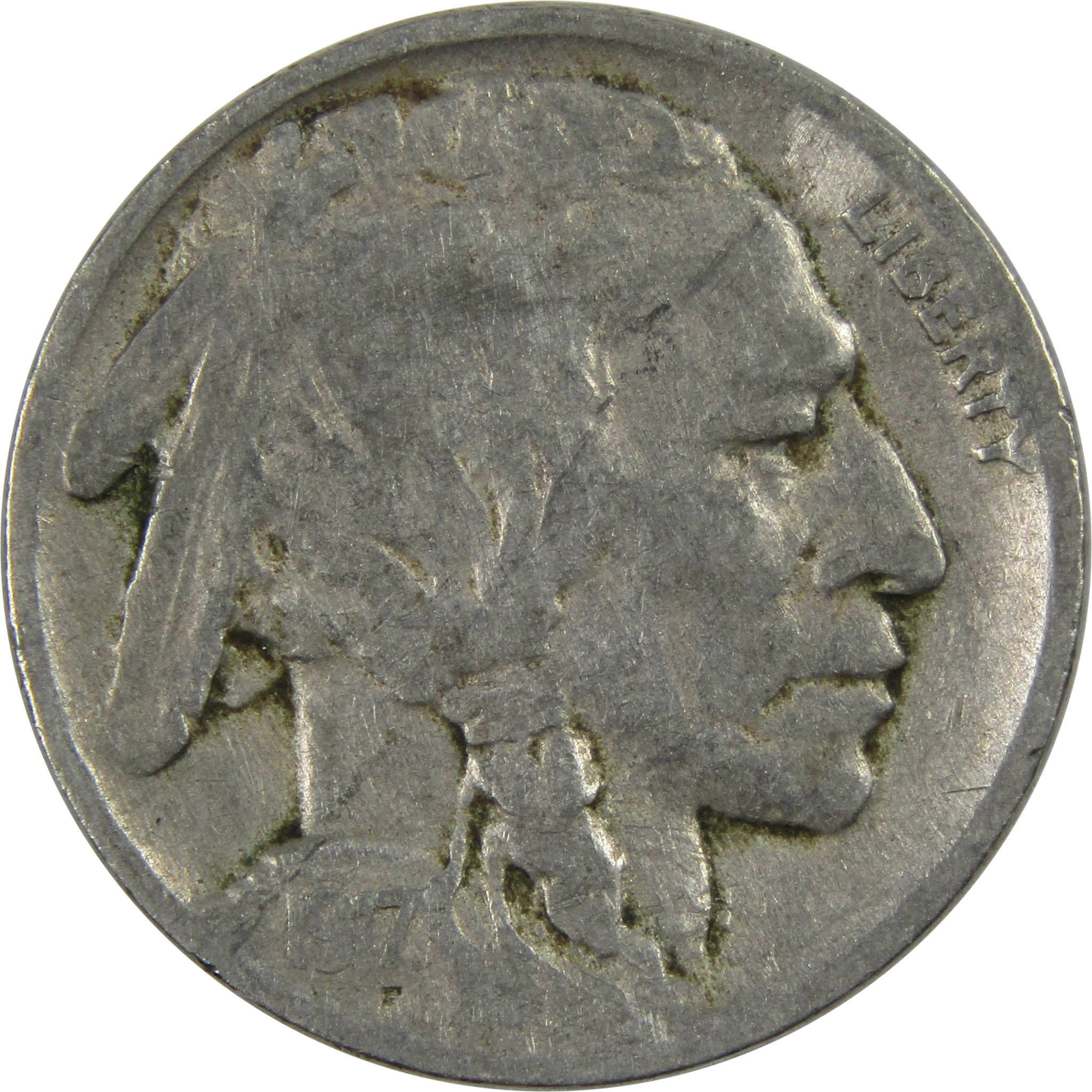 1917 Indian Head Buffalo Nickel AG About Good 5c Coin SKU:I12493