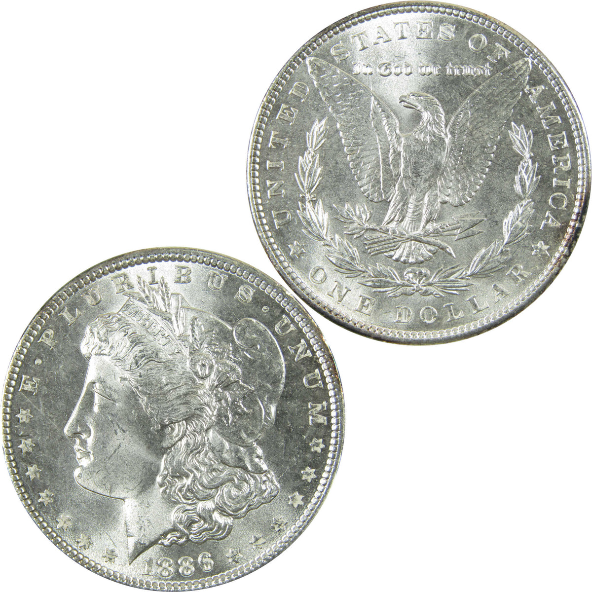 1886 Morgan Silver Dollar Uncirculated Mint State $1 Coin SKU:CP1681