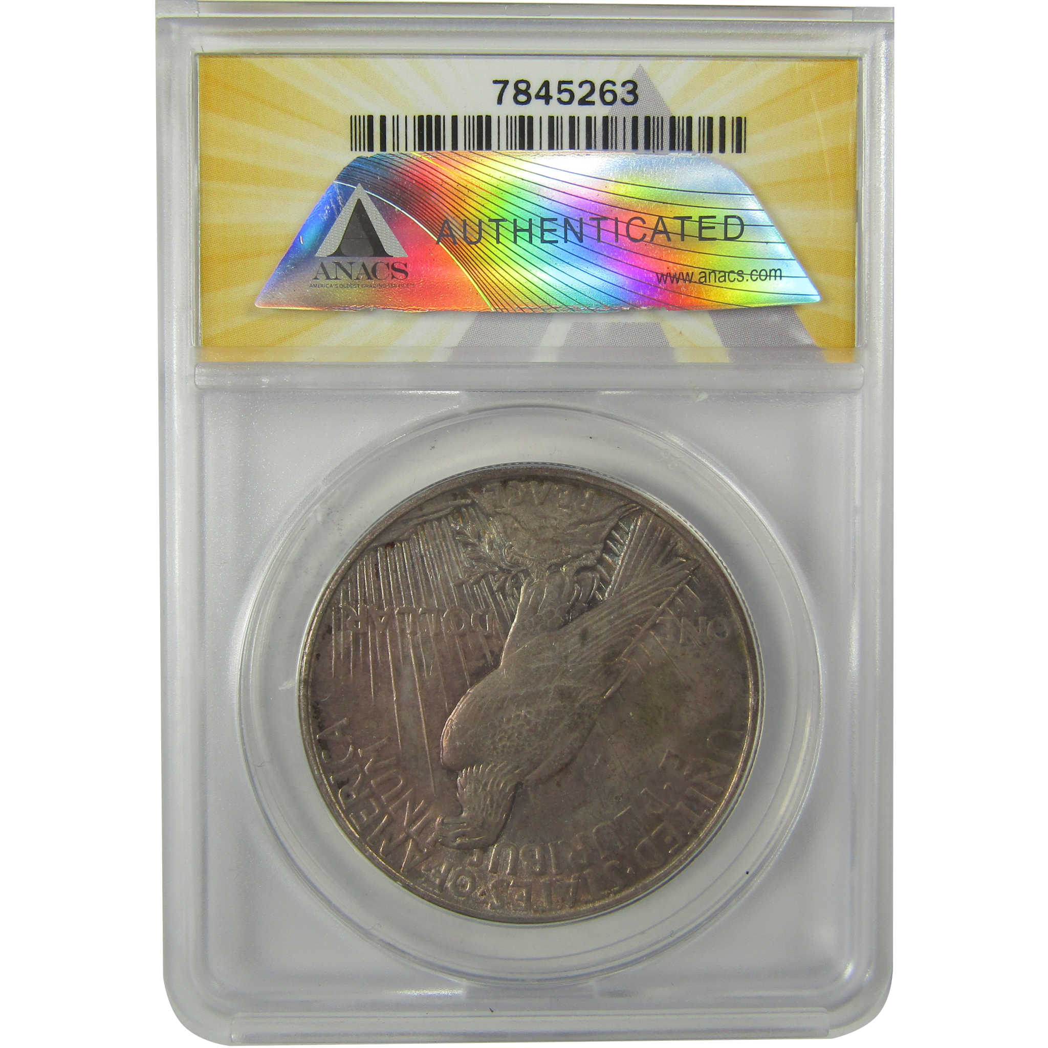 1921 High Relief Peace Dollar MS 60 Details ANACS Silver SKU:I21402