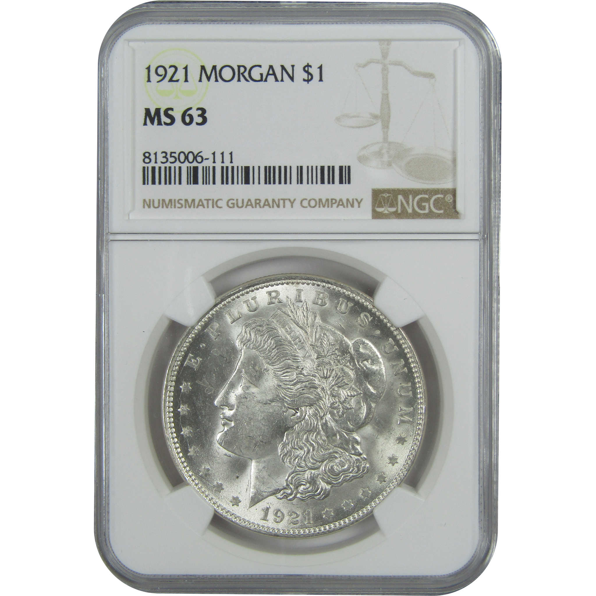 1921 Morgan Dollar MS 63 NGC Silver $1 Uncirculated Coin SKU:I15700 - Morgan coin - Morgan silver dollar - Morgan silver dollar for sale - Profile Coins &amp; Collectibles