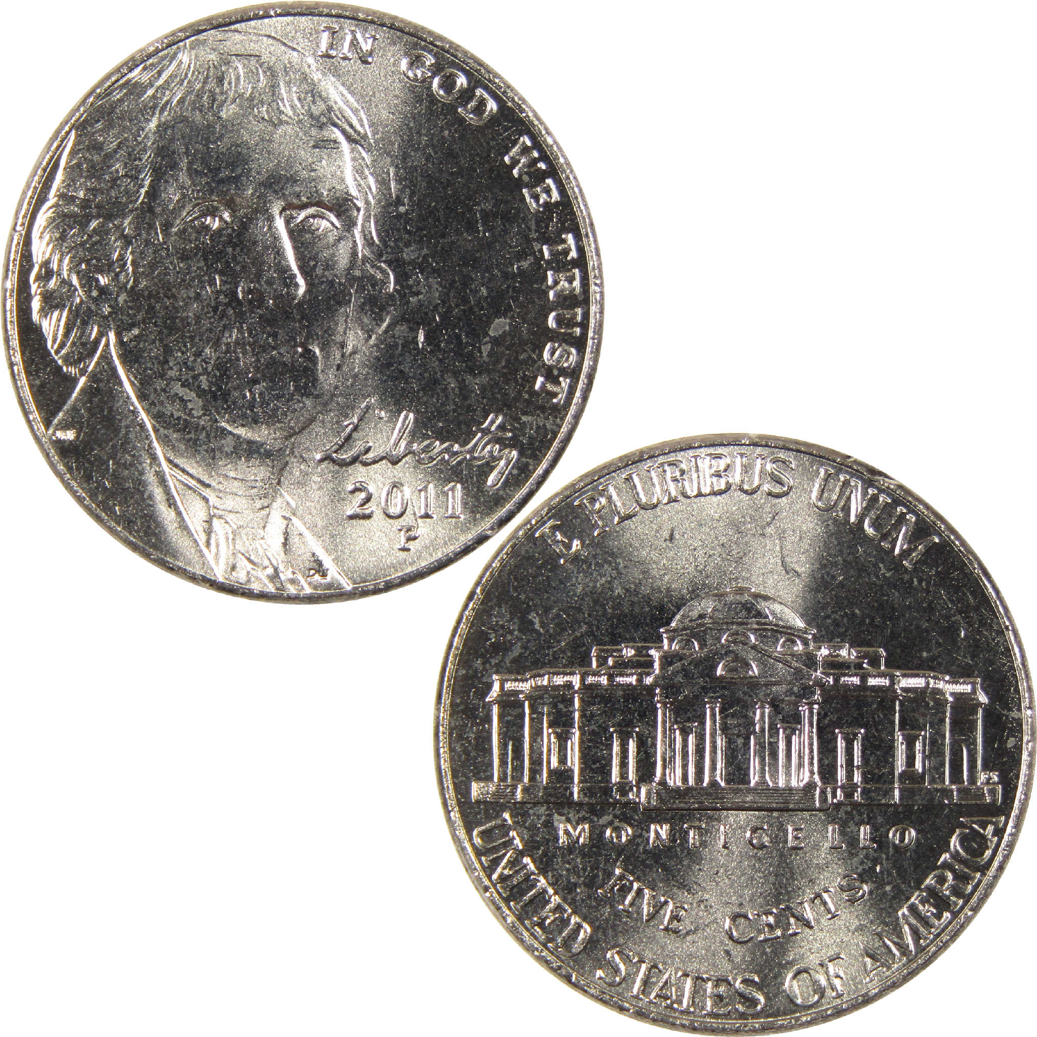 2011 P Jefferson Nickel Uncirculated 5c Coin