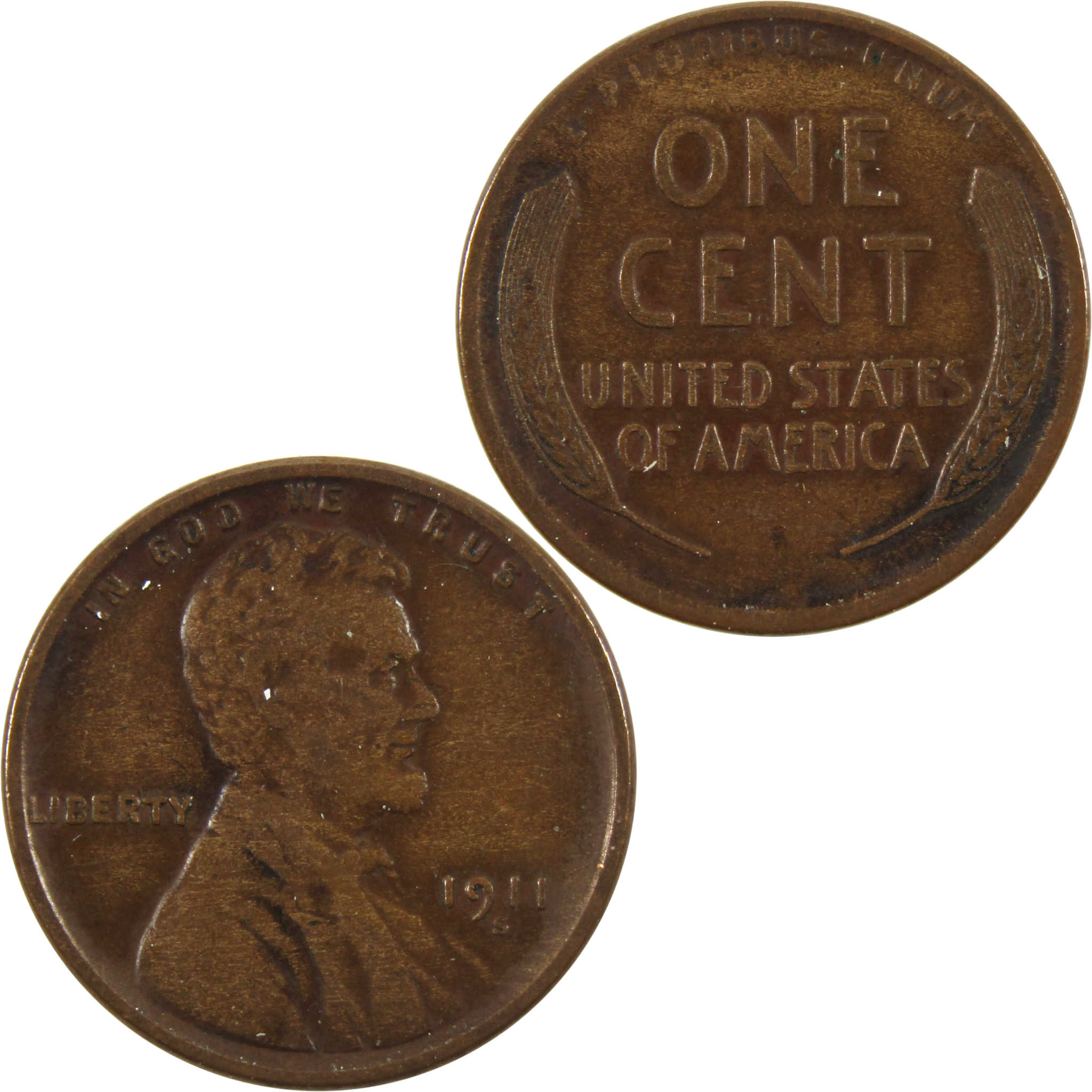 1911 S Lincoln Wheat Cent VF Very Fine Penny 1c Coin SKU:I10278
