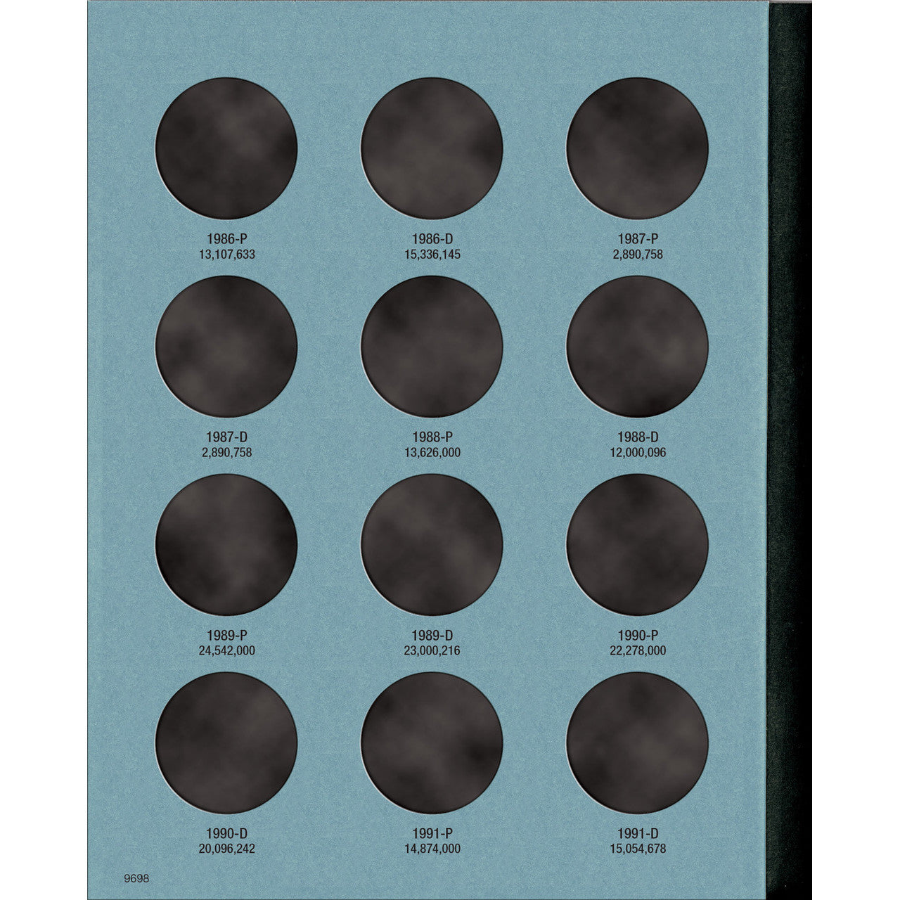 Whitman Kennedy Half Dollar Coin Folder Collection #2 1986-2003