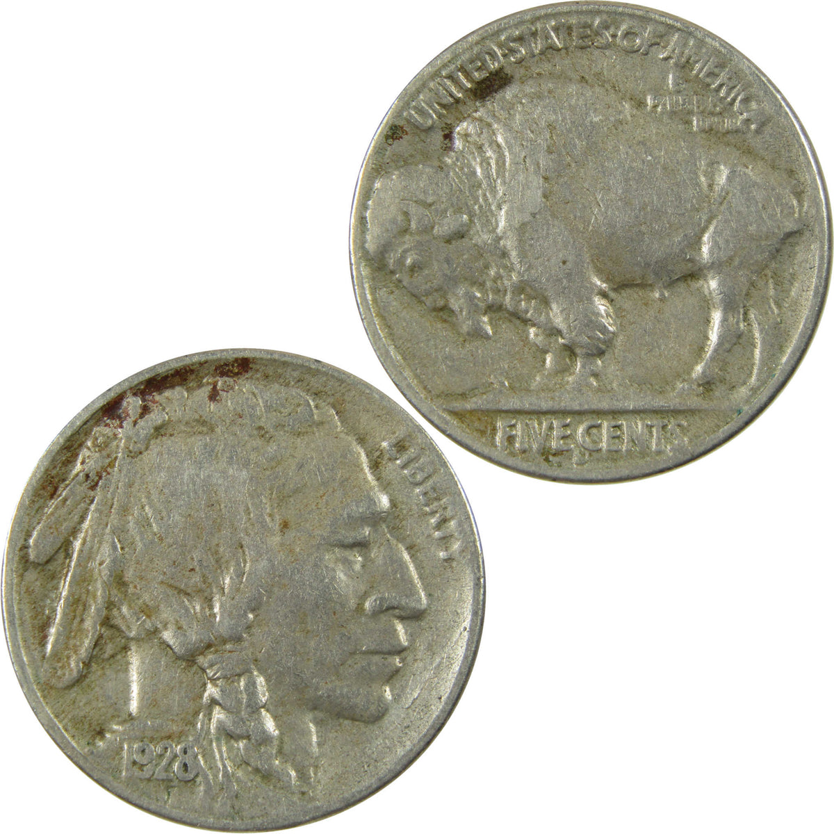 1928 S Indian Head Buffalo Nickel VF Very Fine 5c Coin SKU:I28607