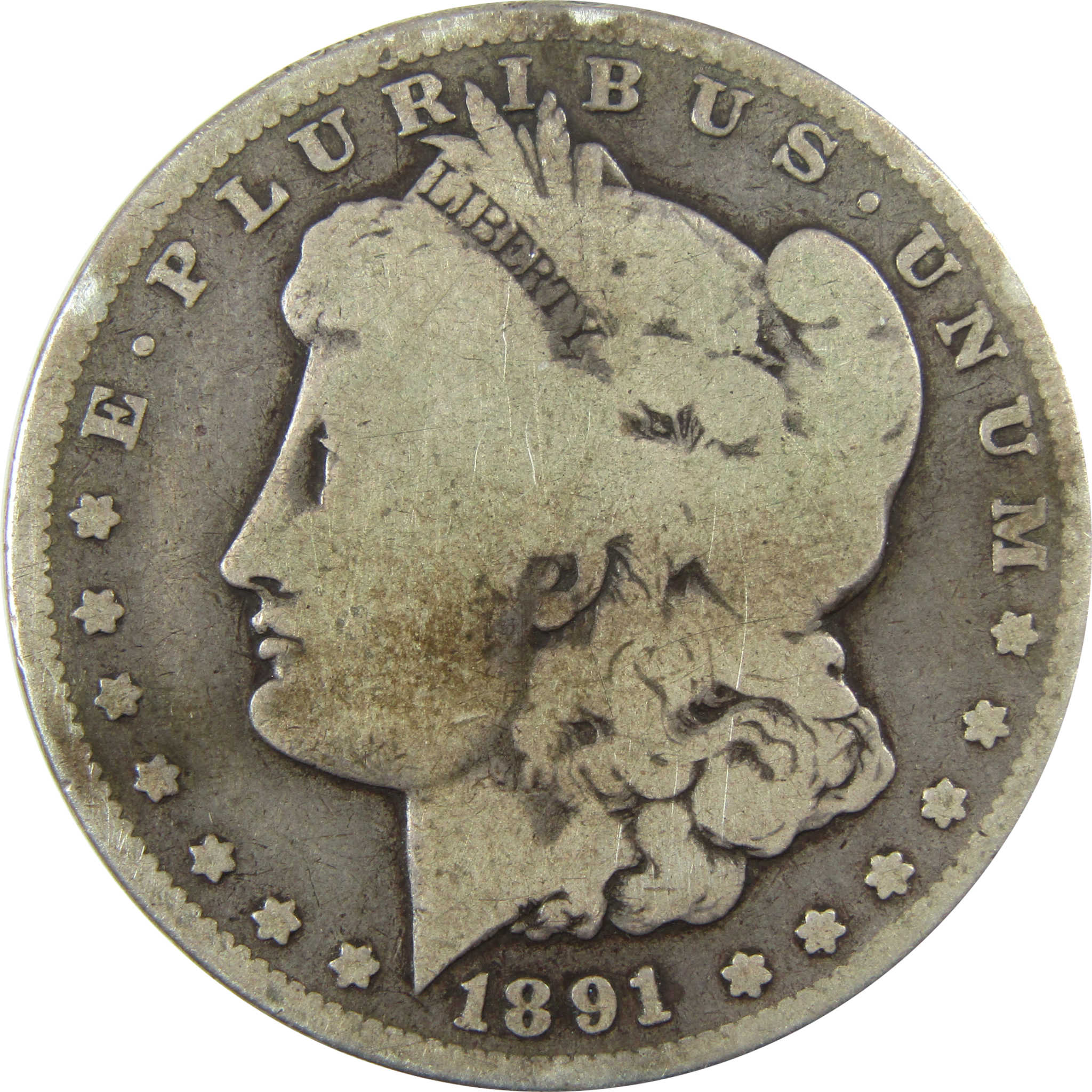 1891 CC Morgan Silver Dollar G Good $1 Coin Collectible SKU:CP1360 - Morgan coin - Morgan silver dollar - Morgan silver dollar for sale - Profile Coins &amp; Collectibles