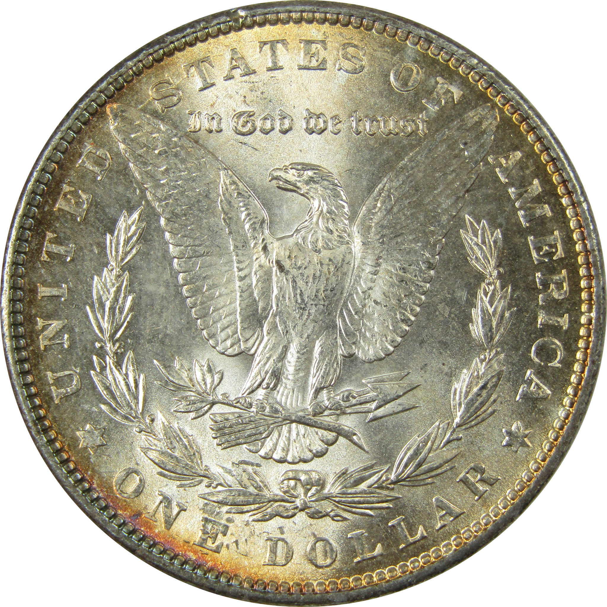 1886 Morgan Silver Dollar Uncirculated Mint State Toned SKU:I25372
