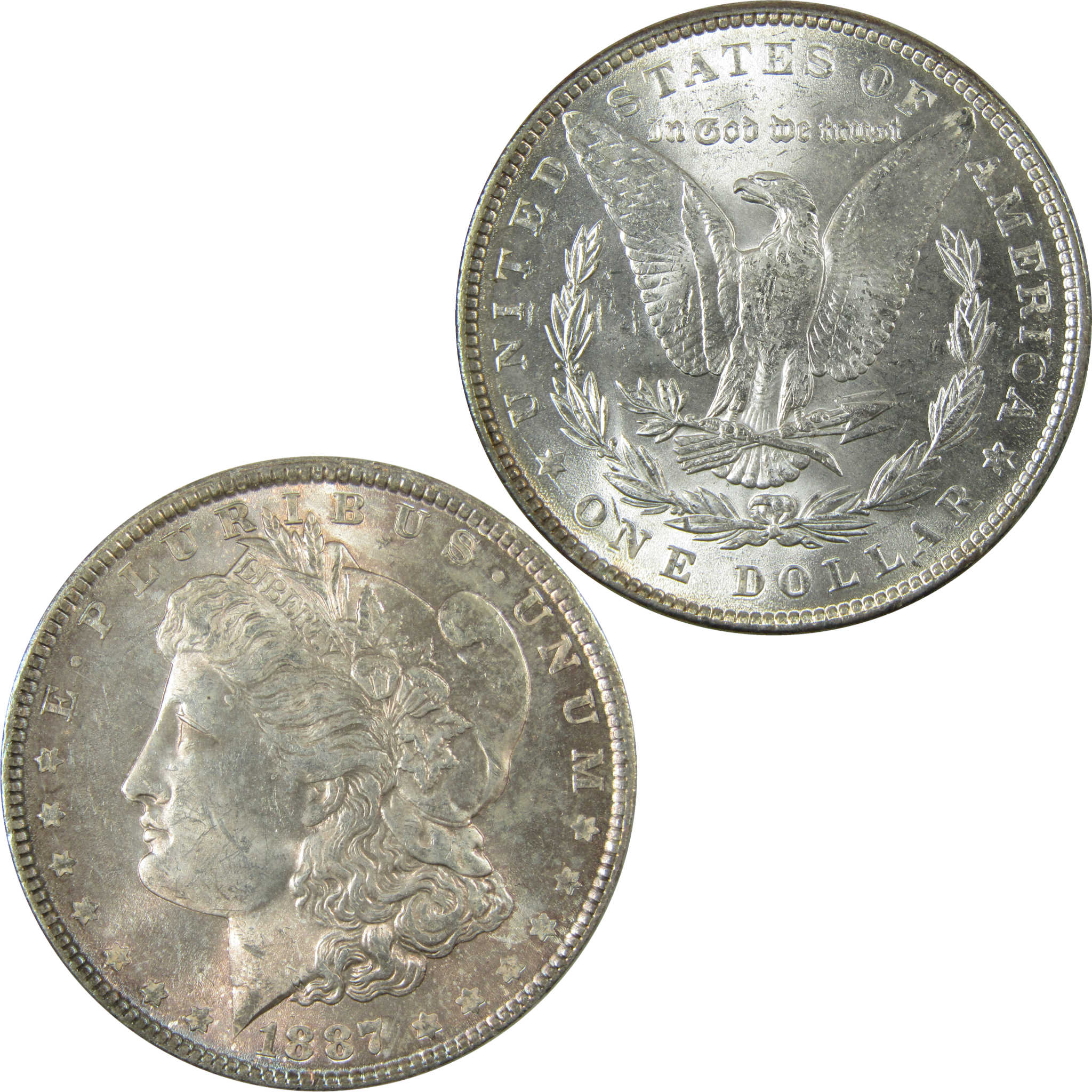 1887 Morgan Silver Dollar Uncirculated Mint State $1 Coin SKU:I28098 - Morgan coin - Morgan silver dollar - Morgan silver dollar for sale - Profile Coins &amp; Collectibles