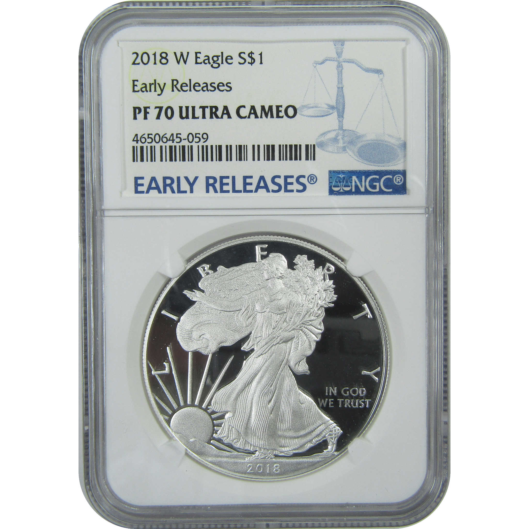 2018 W American Silver Eagle PR 70 UCAM NGC Early Releases SKU:CPC9288