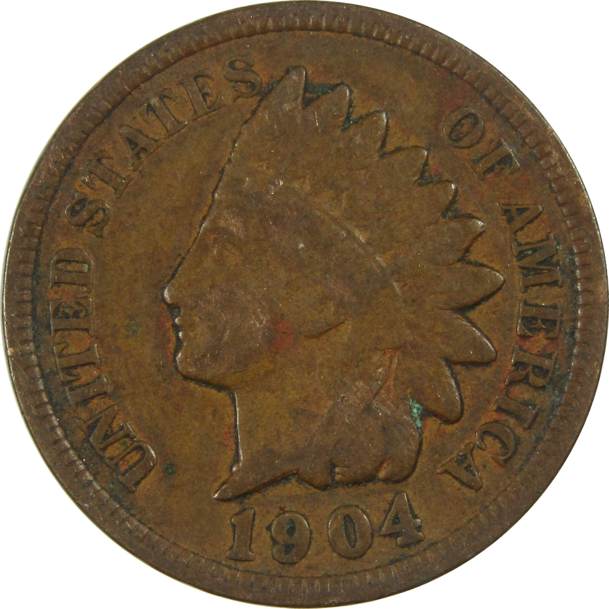1904 Indian Head Cent VG Very Good Penny 1c Coin SKU:I27021