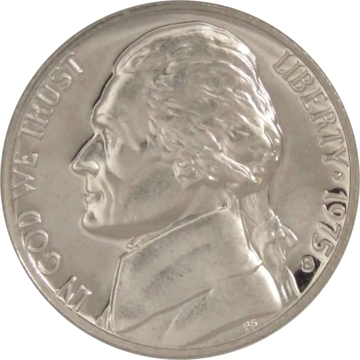 1975 S Jefferson Nickel Proof 5c Coin Collectible