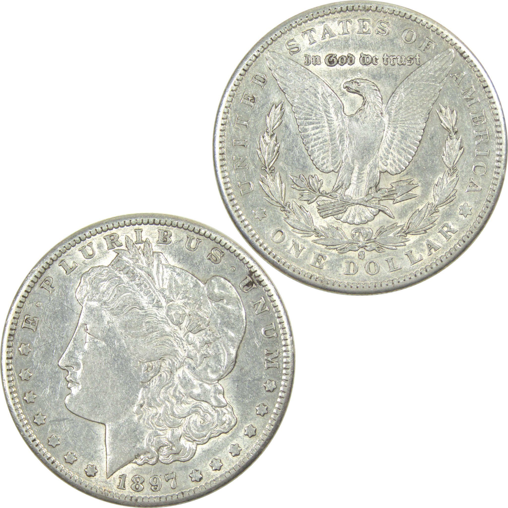 1897 S Morgan Dollar XF EF Extremely Fine Silver $1 Coin SKU:I15592 - Morgan coin - Morgan silver dollar - Morgan silver dollar for sale - Profile Coins &amp; Collectibles