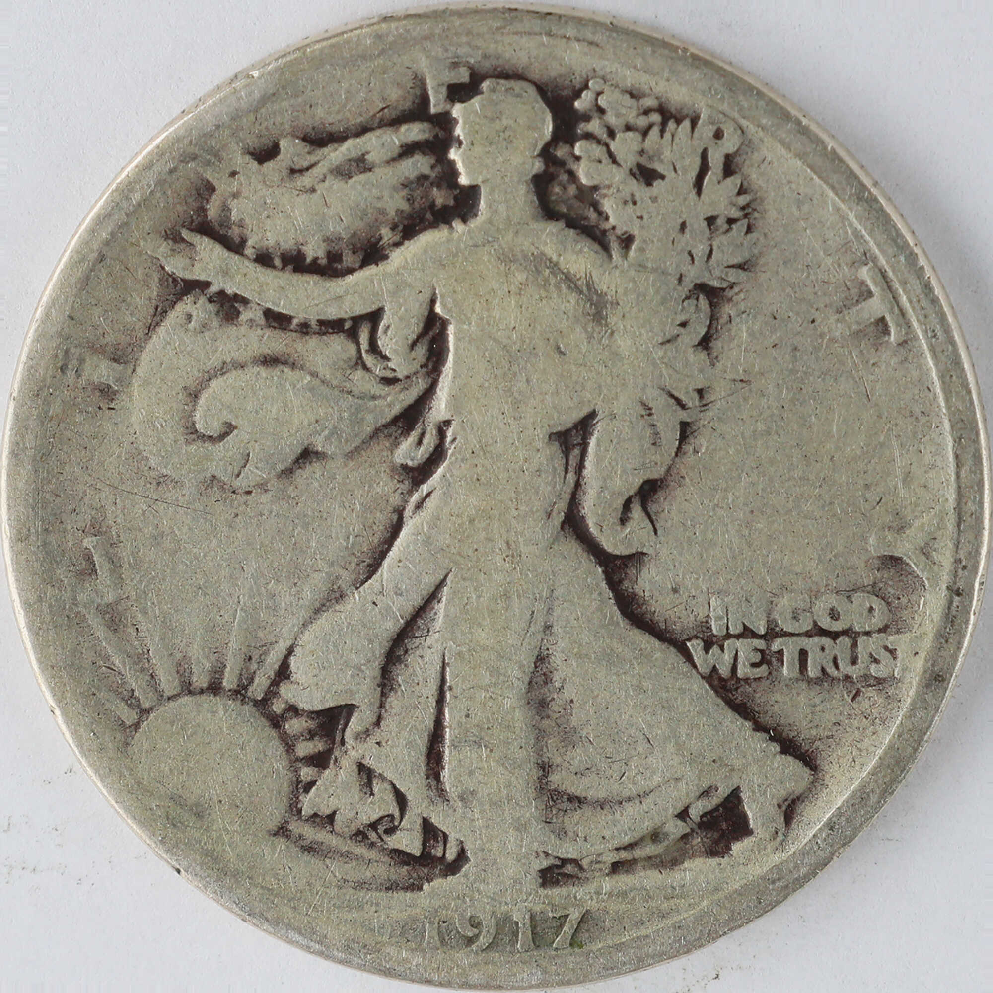 1917 Liberty Walking Half Dollar G Good Silver 50c Coin SKU:I12028