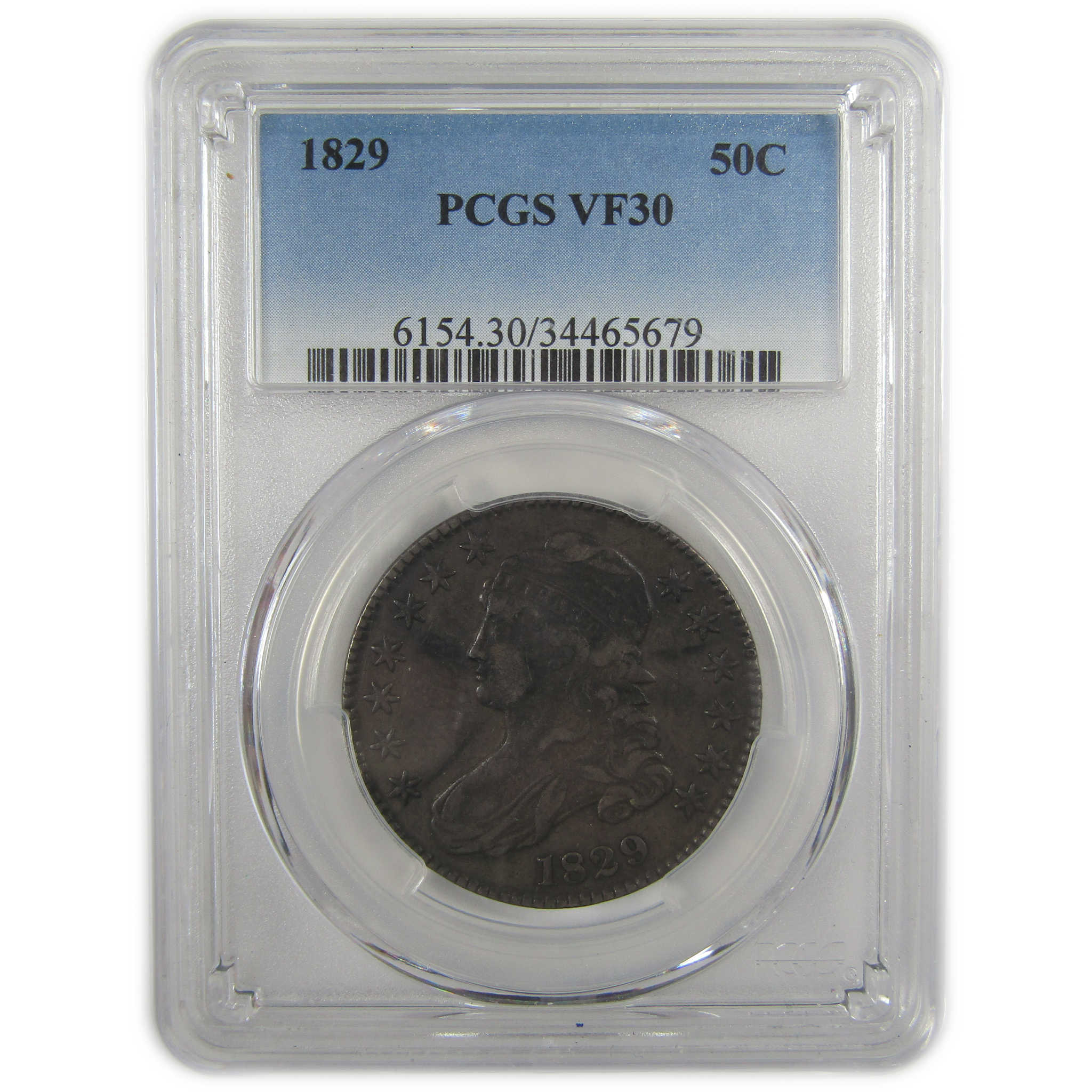 1829 Small Letters Capped Bust Half Dollar VF 30 PCGS SKU:CPC0930