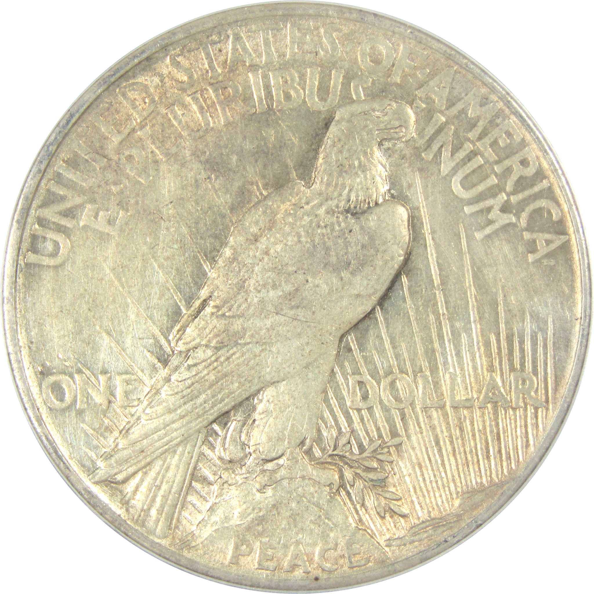 1921 High Relief Peace Dollar AU 50 Details ANACS Silver $1 SKU:I16238