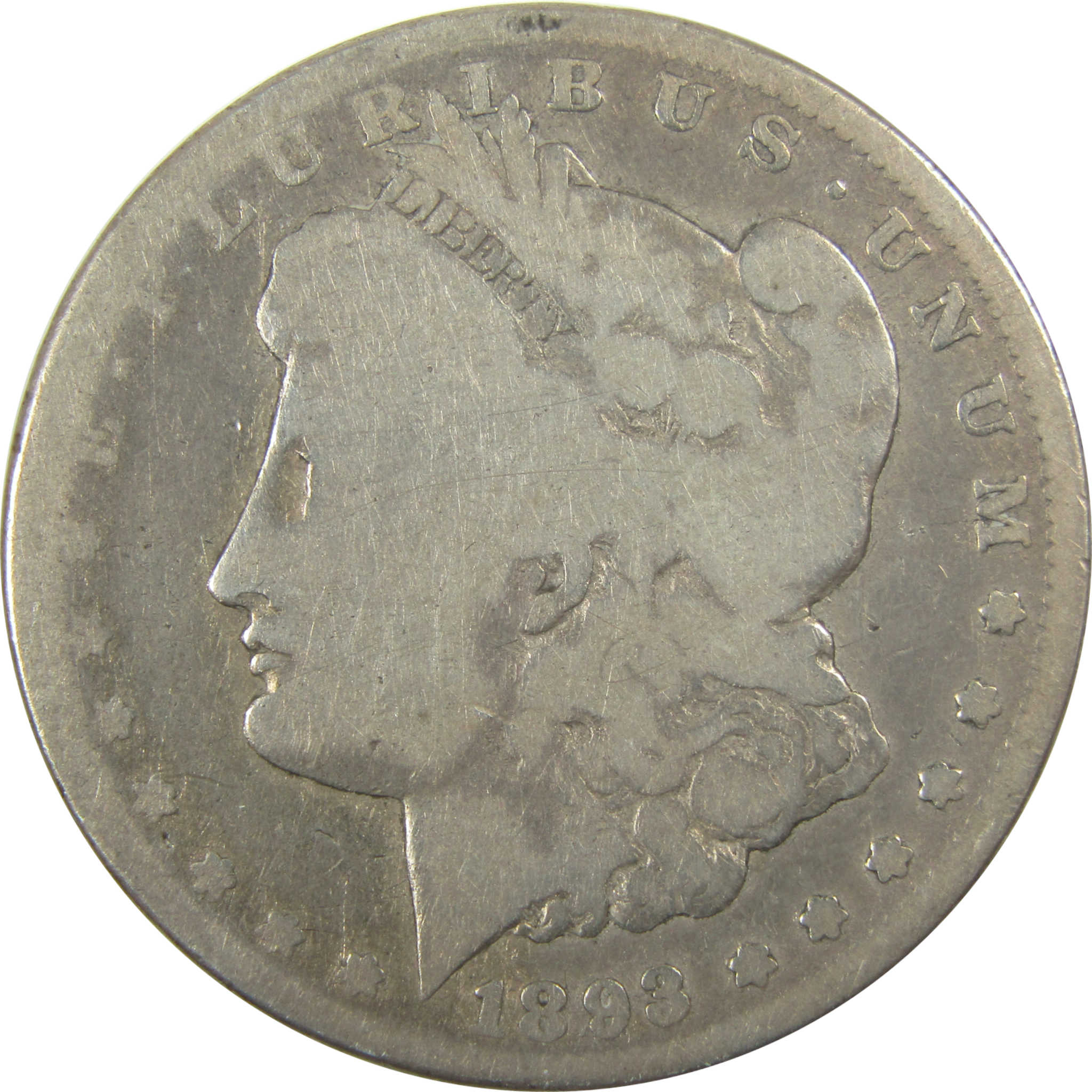 1893 CC Morgan Silver Dollar G Good Details $1 Coin SKU:CP1358 - Morgan coin - Morgan silver dollar - Morgan silver dollar for sale - Profile Coins &amp; Collectibles