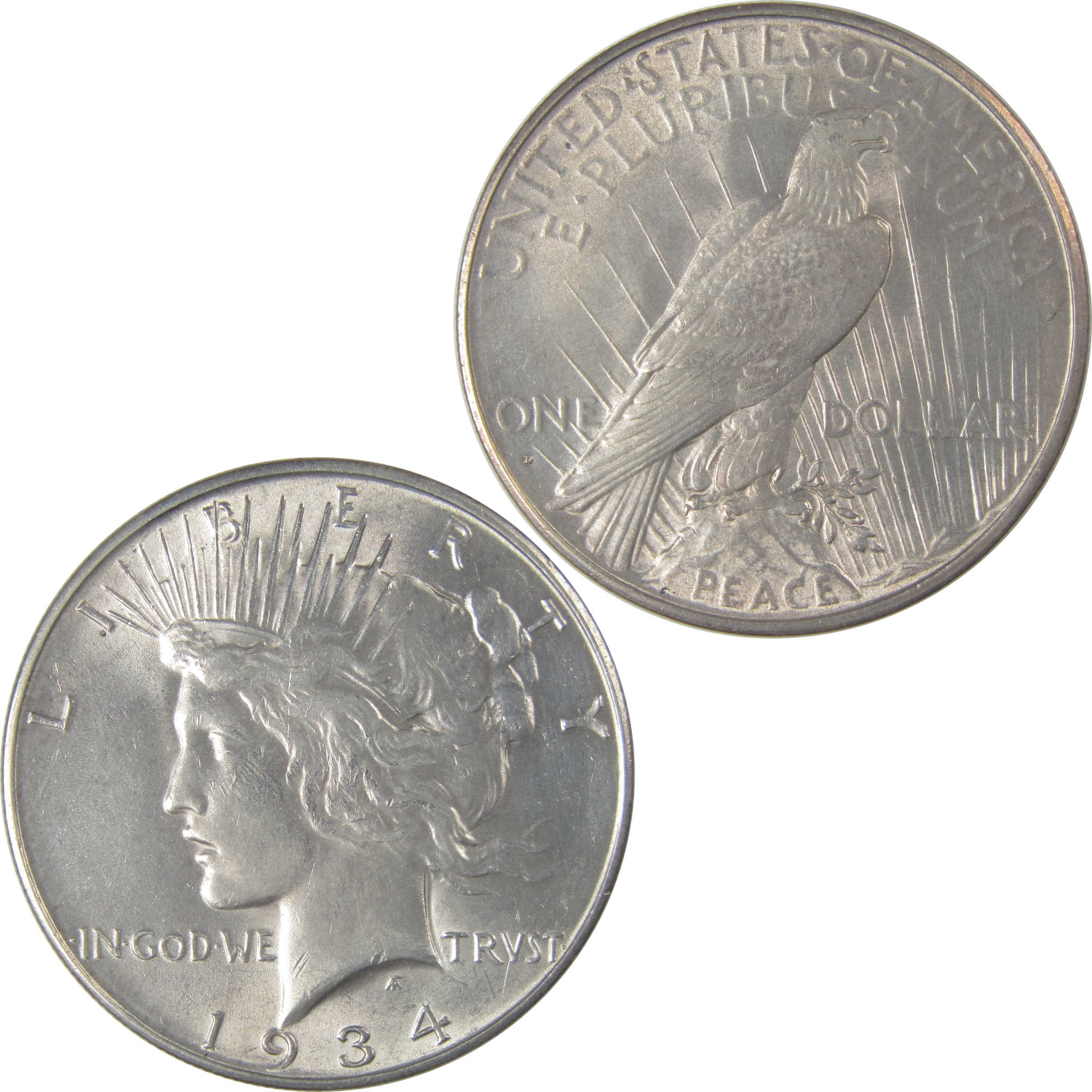 1934 D Peace Dollar CH AU Choice About Uncirculated Silver SKU:I22782