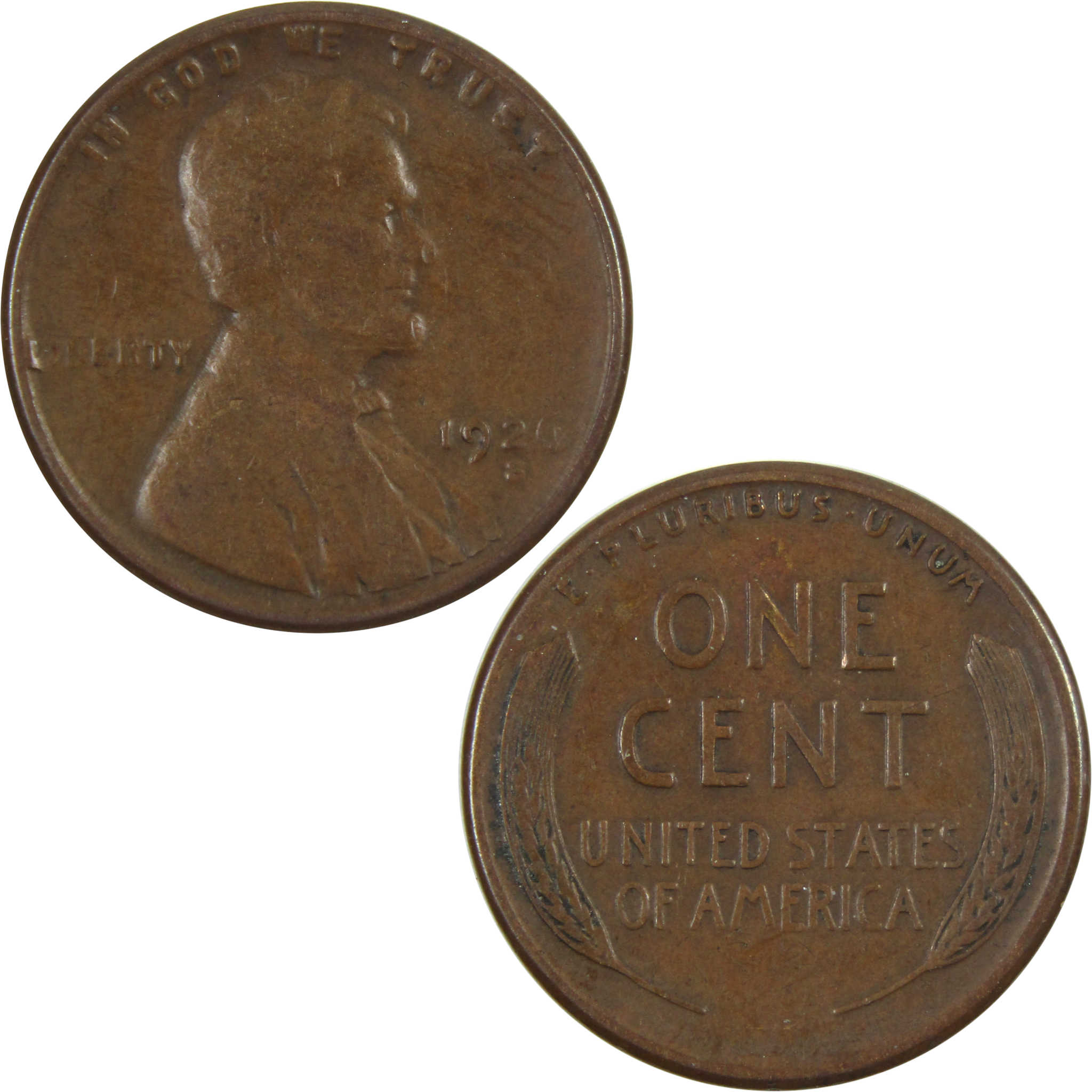 1926 S Lincoln Wheat Cent VF Very Fine Penny 1c Coin SKU:I14568