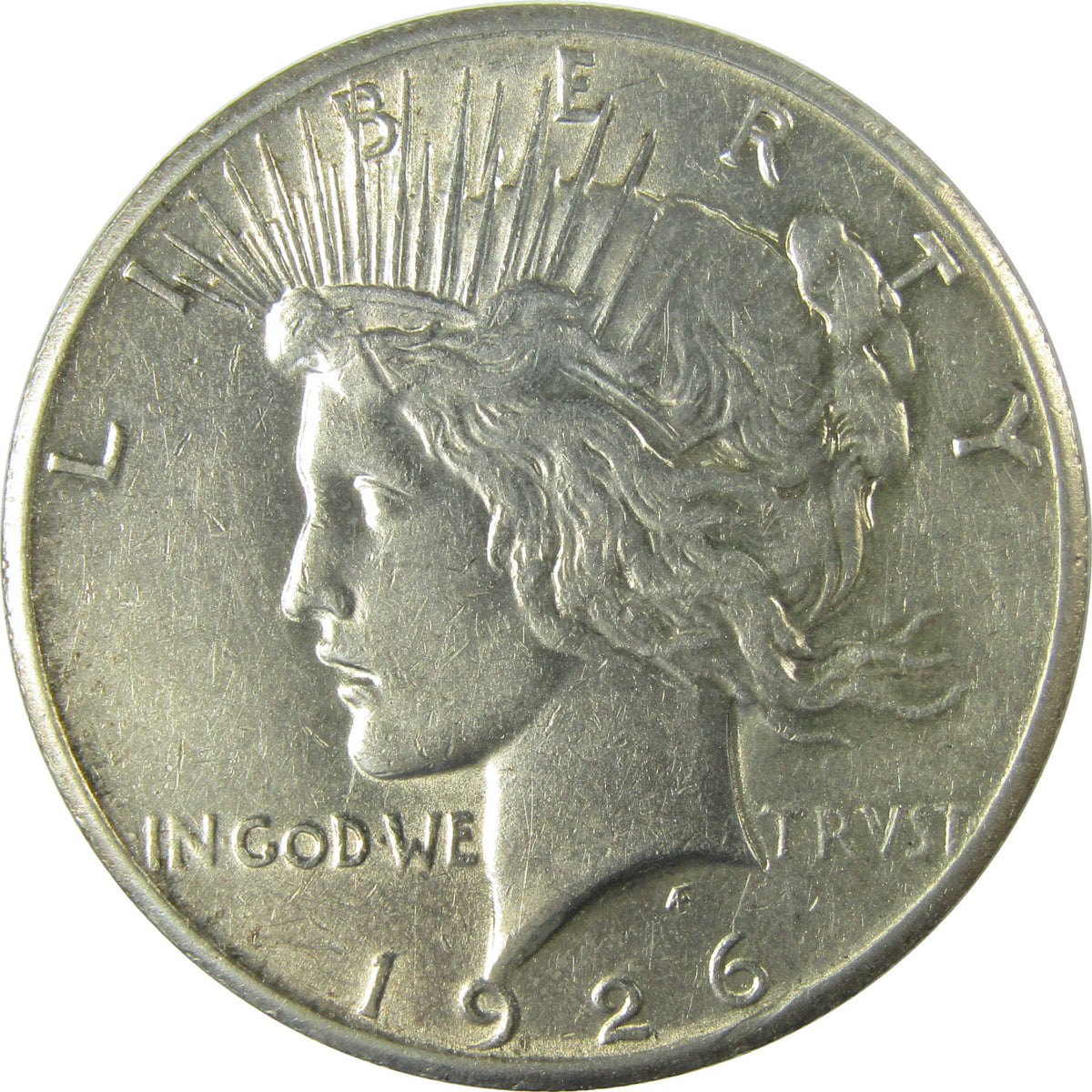 1926 Peace Silver Dollar AU About Uncirculated $1 Coin SKU:I28103