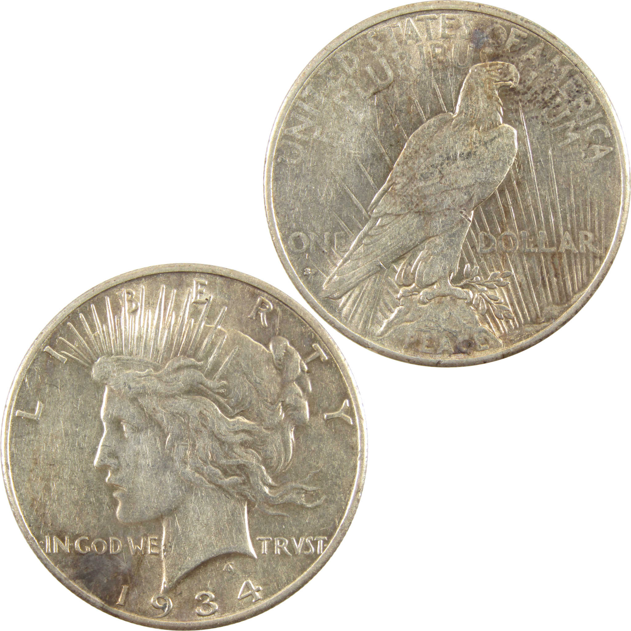 1934 S Peace Dollar XF EF Extremely Fine 90% Silver $1 SKU:CPC4980