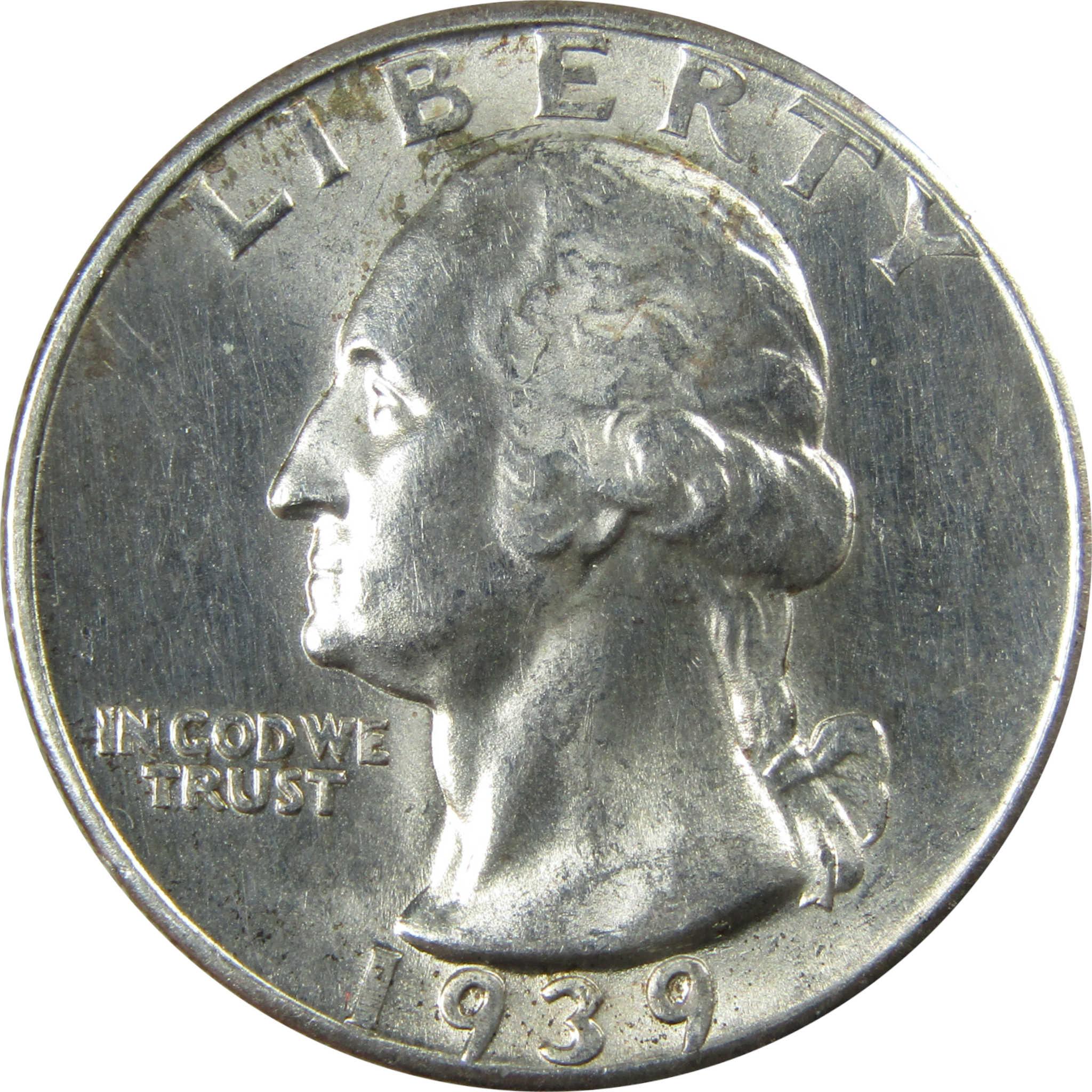 1939 D Washington Silver Quarter Uncirculated Details SKU:I25397