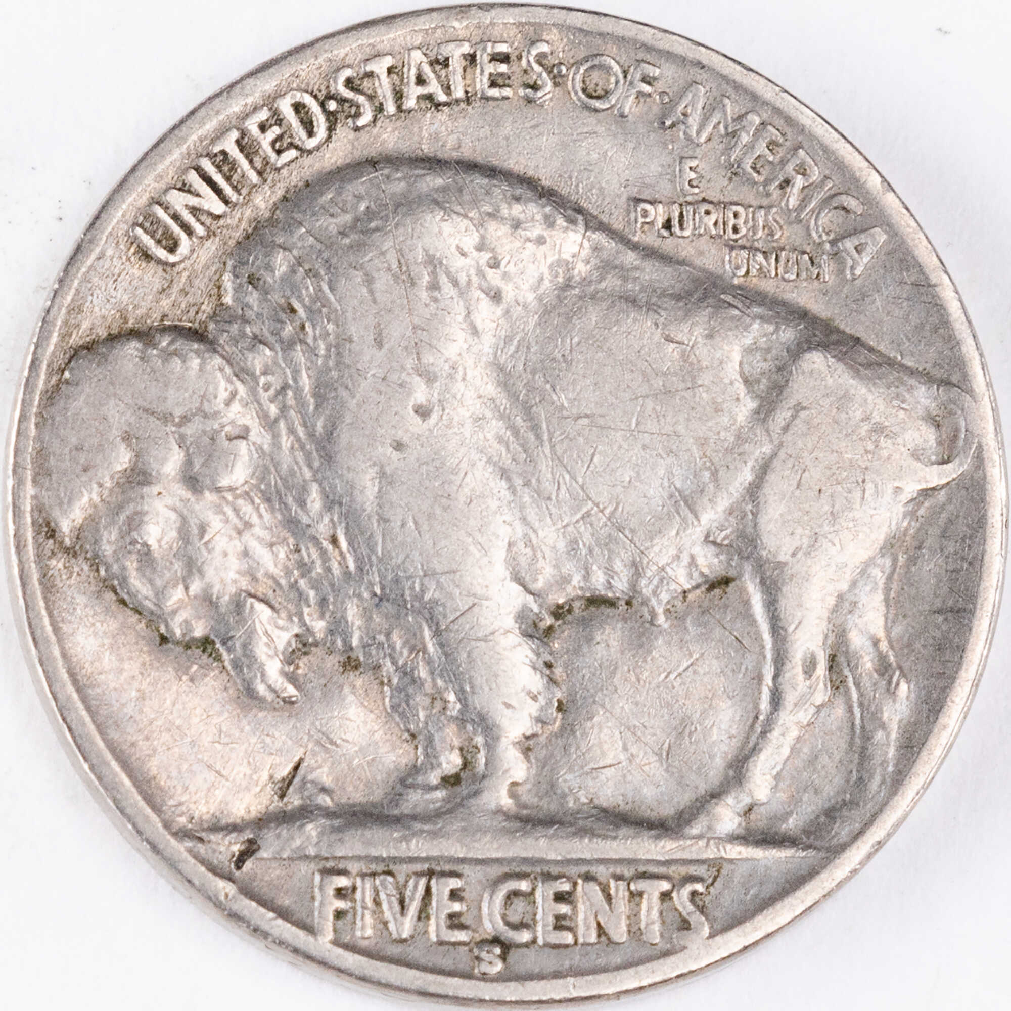 1931 S Indian Head Buffalo Nickel F Fine 5c Coin SKU:I12638