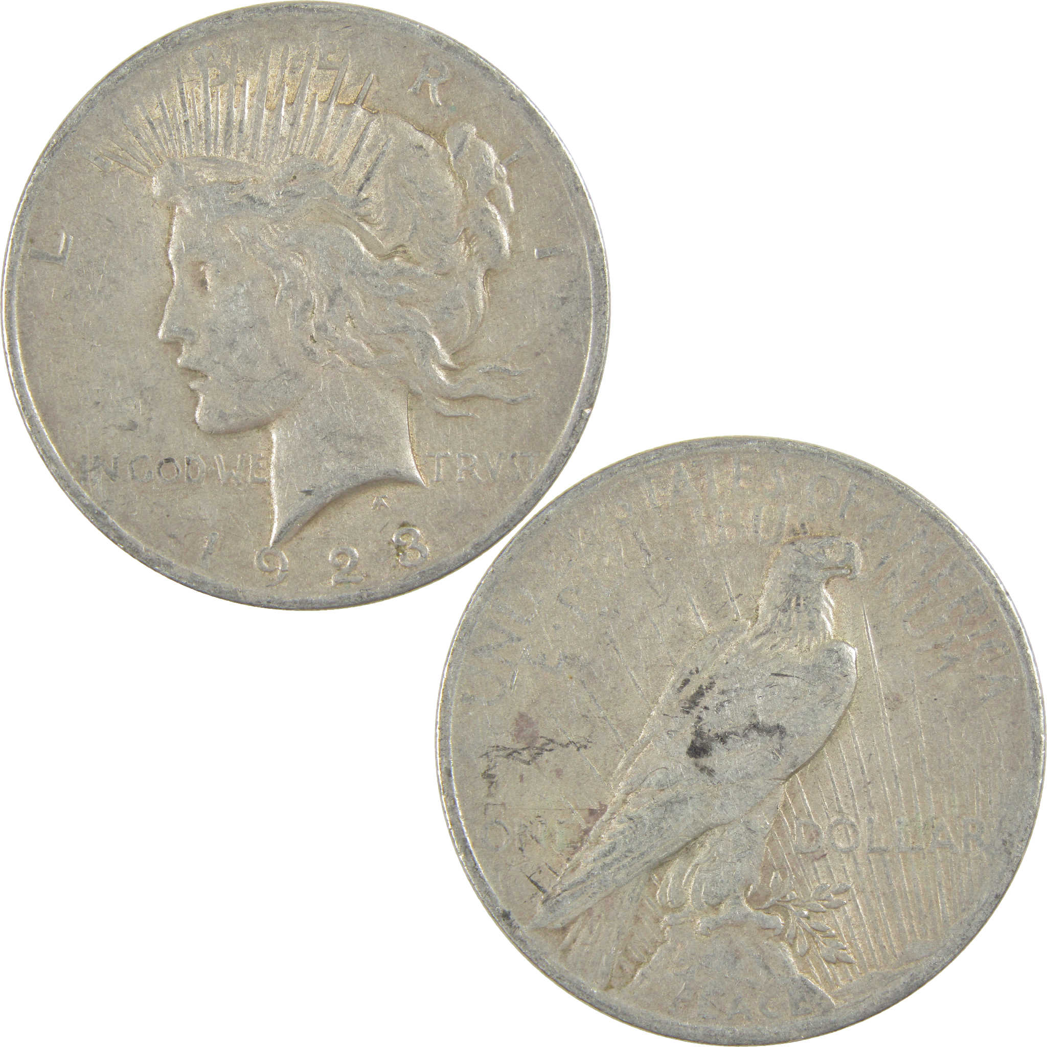 1923 Peace Dollar F Fine Silver $1 Coin