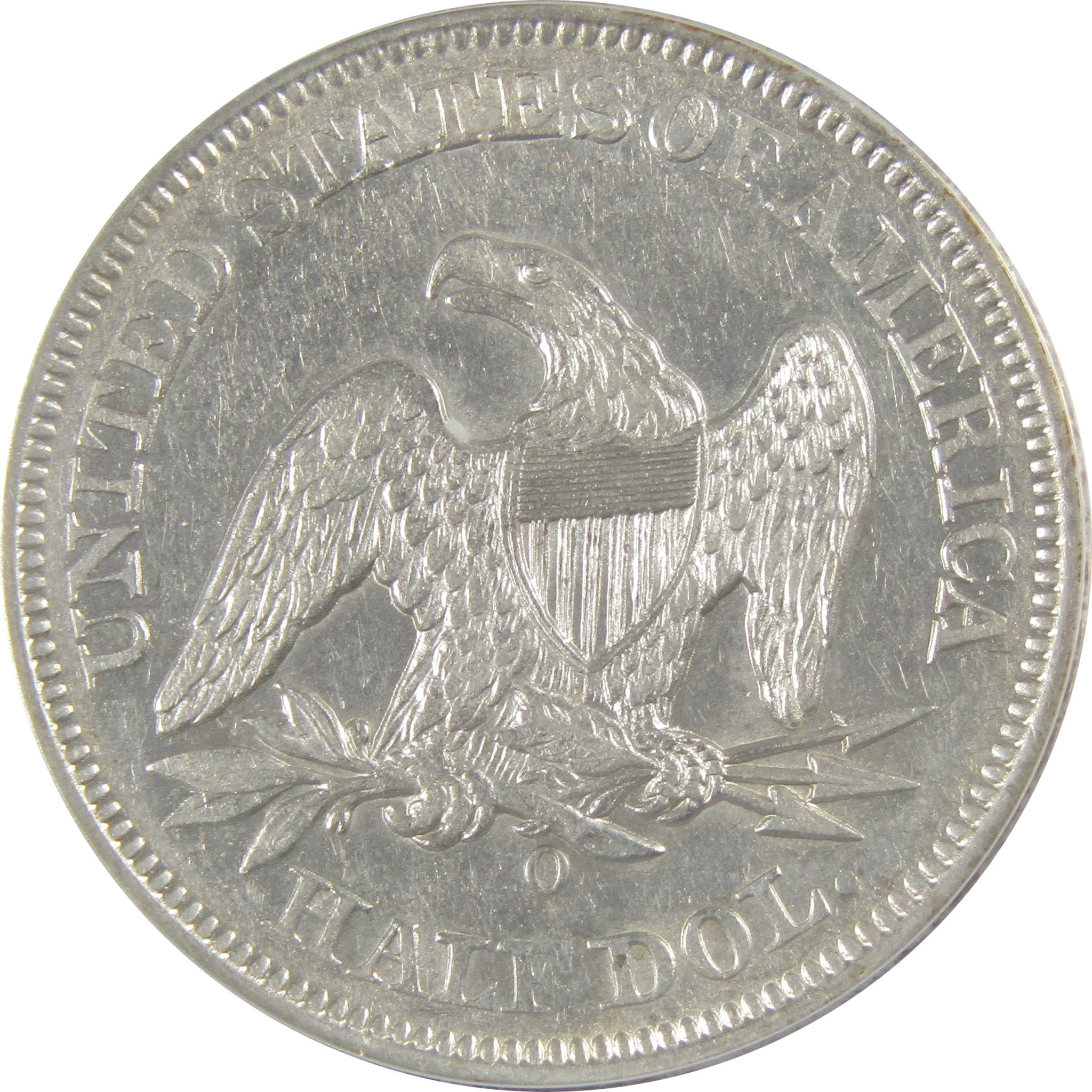 1858 O Seated Liberty Half Dollar AU 53 Details ANACS Silver SKU:CP161