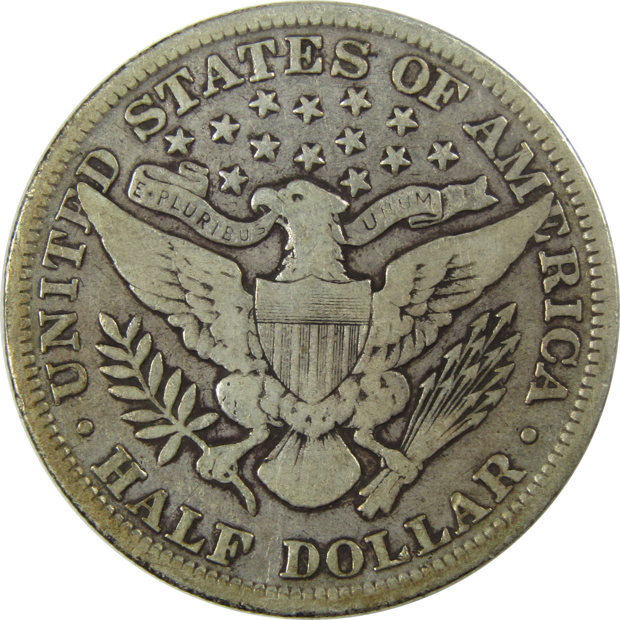 1900 Barber Silver Half Dollar F Fine 50c Coin SKU:I25954