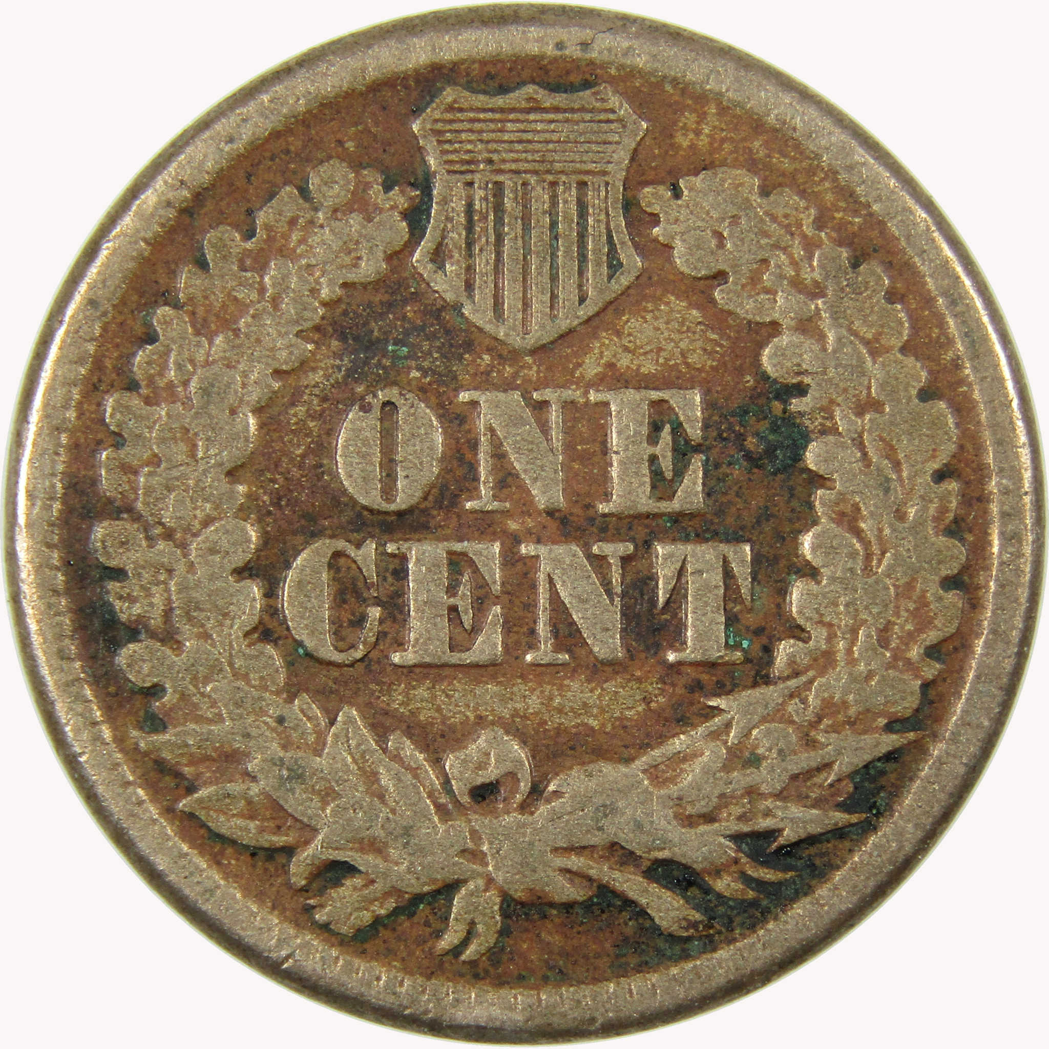 1860 Indian Head Cent F Fine Details Penny 1c Coin SKU:CP1067