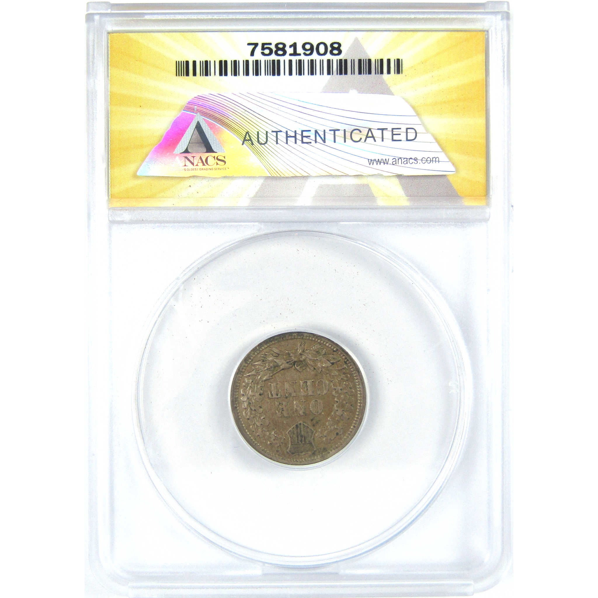 1860 Indian Head Cent AU 58 Details ANACS Copper-Nickel SKU:I16062