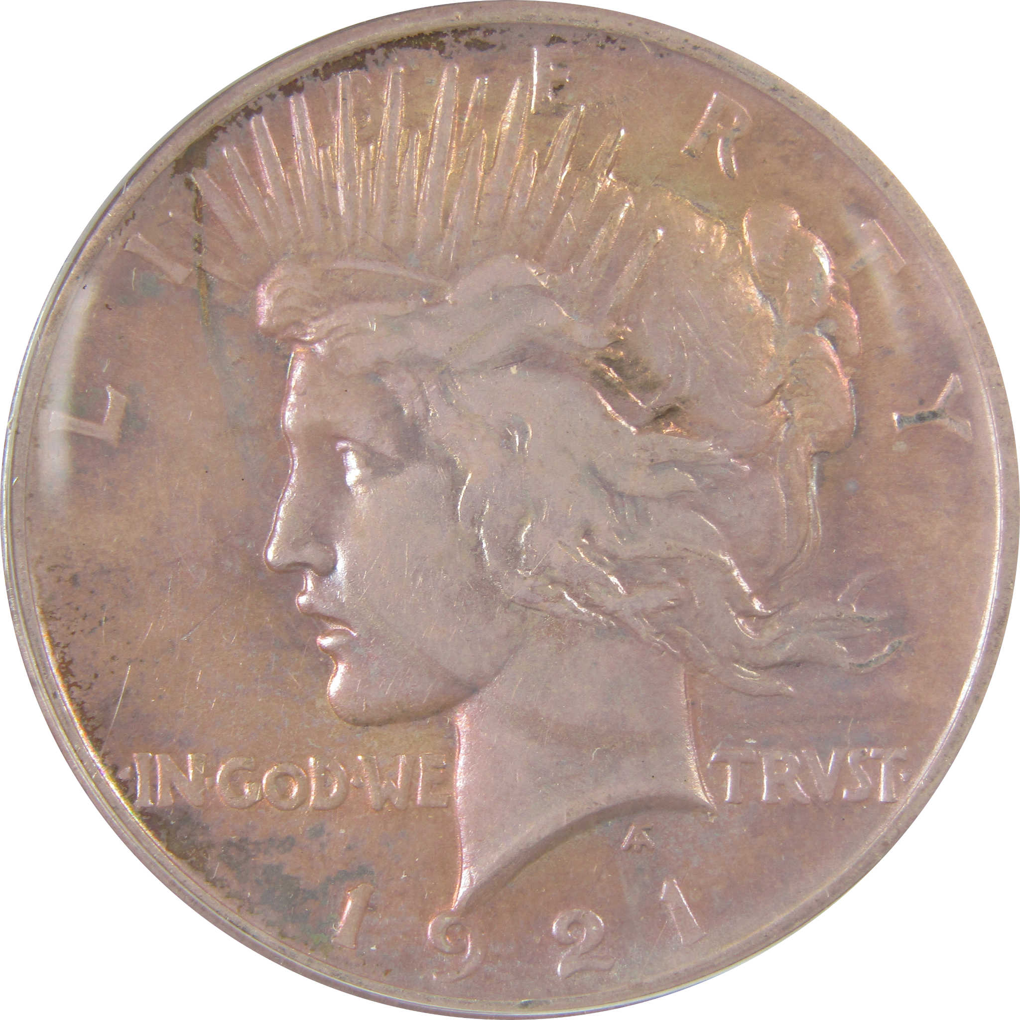 1921 High Relief Peace Dollar EF 40 Details ANACS Silver SKU:I21396