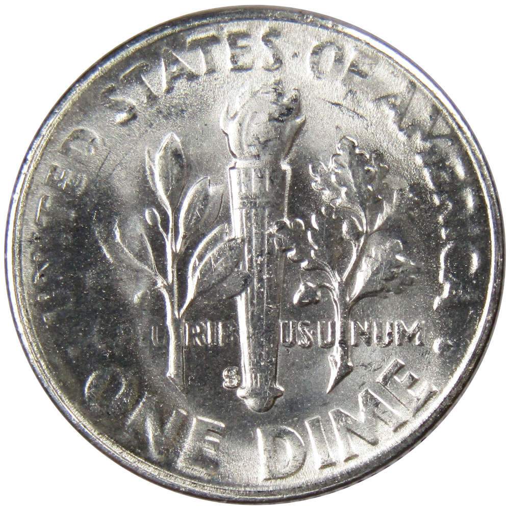 1955 S Roosevelt Silver Dime Uncirculated Mint State 10c Coin