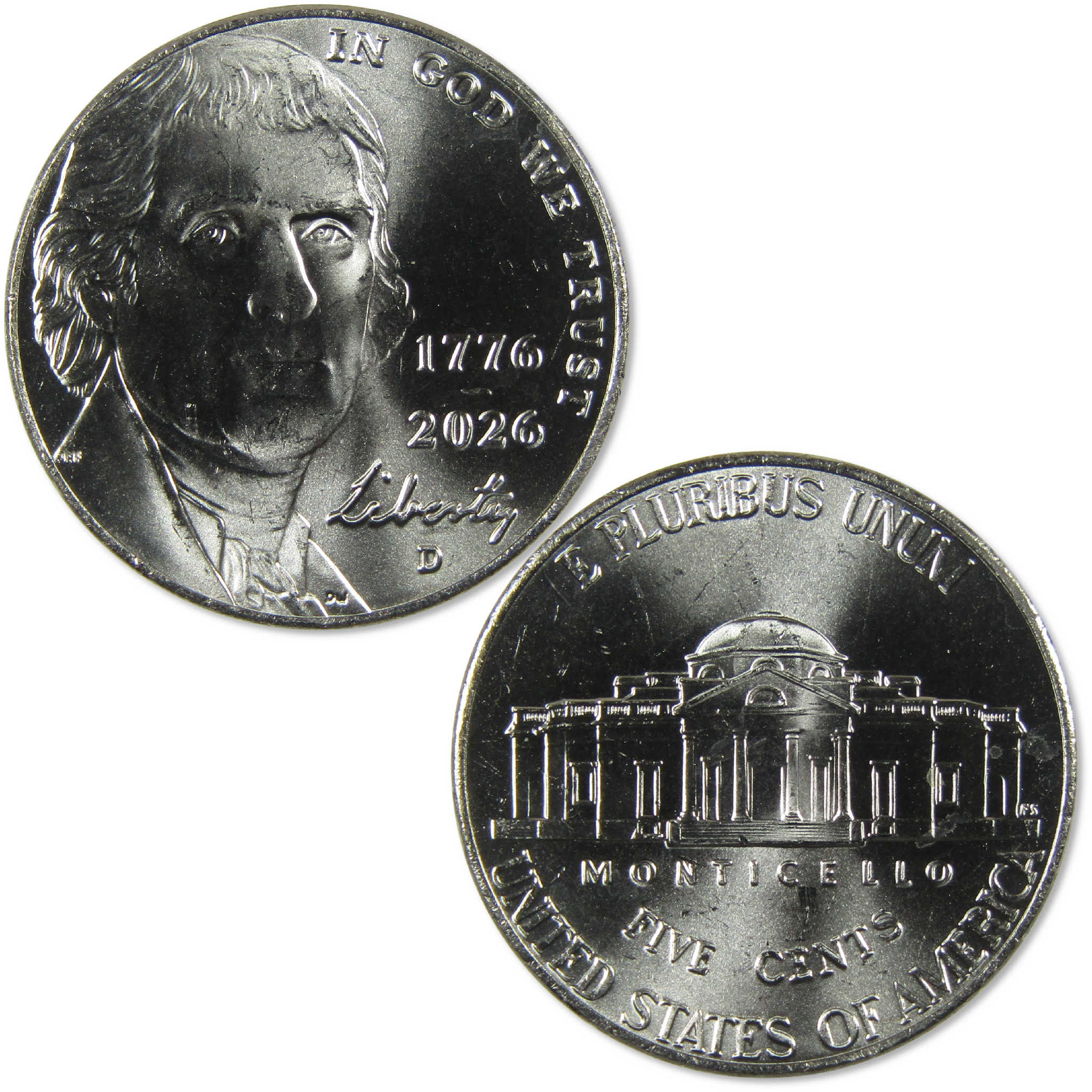 2026 D Semiquincentennial Jefferson Nickel Uncirculated Mint State