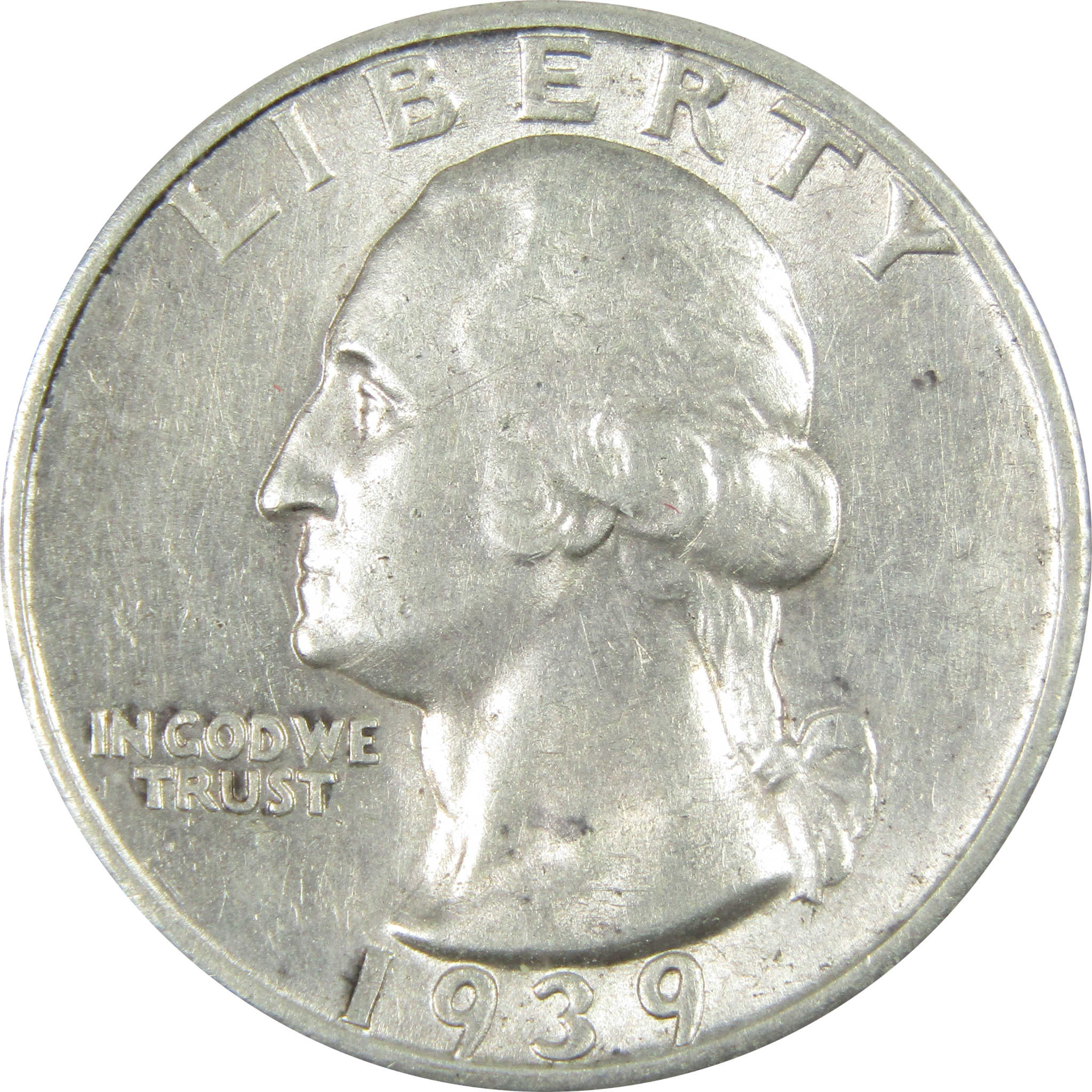 1939 S Washington Quarter AU About Uncirculated Silver 25c SKU:I15174