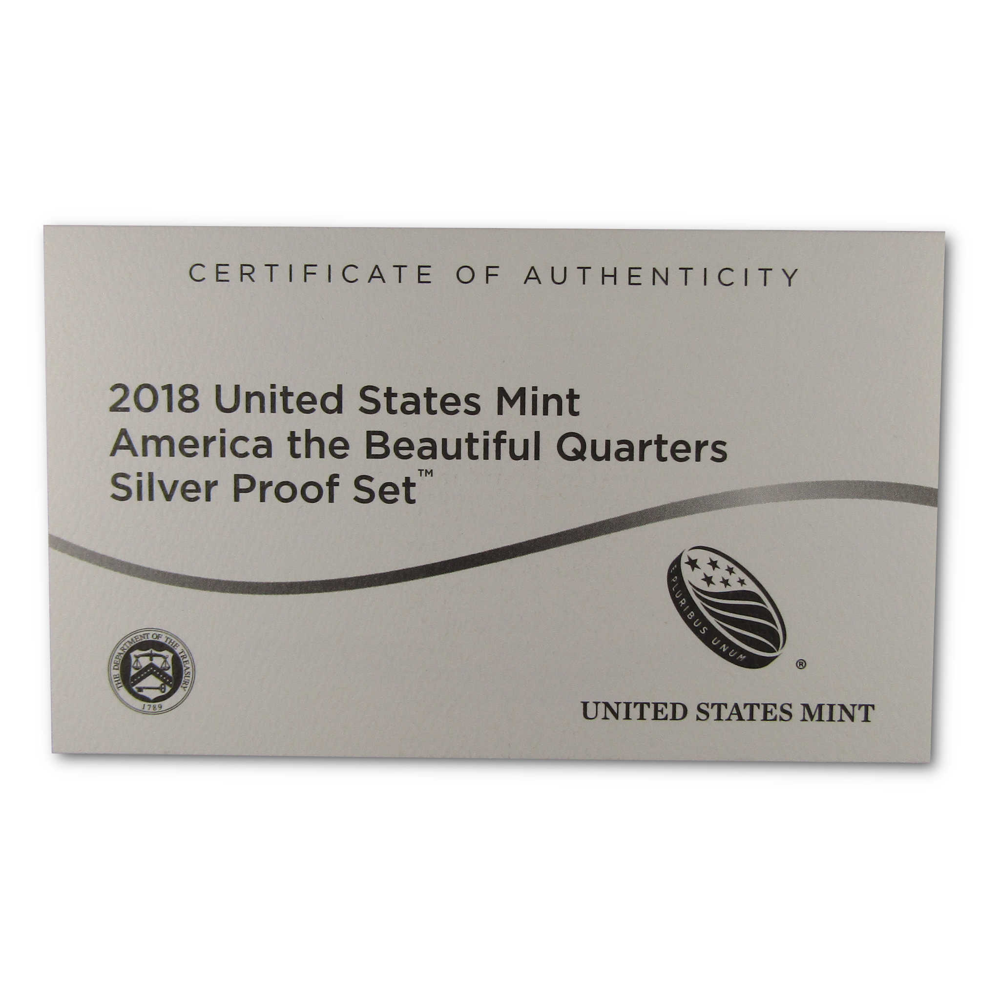 2018 America the Beautiful Quarter Silver Proof Set U.S. Mint OGP COA