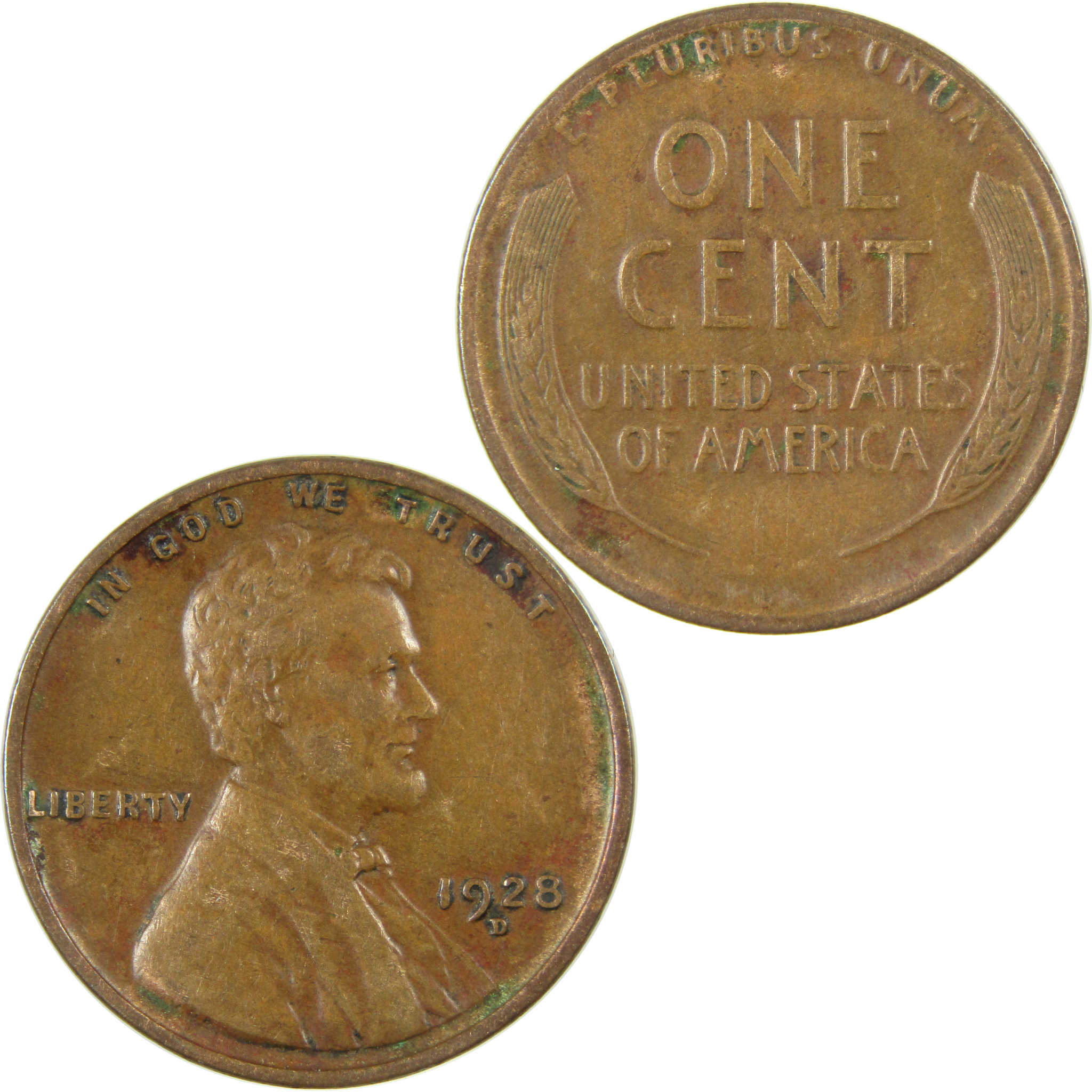 1928 D Lincoln Wheat Cent VF Very Fine Penny 1c Coin SKU:I27591