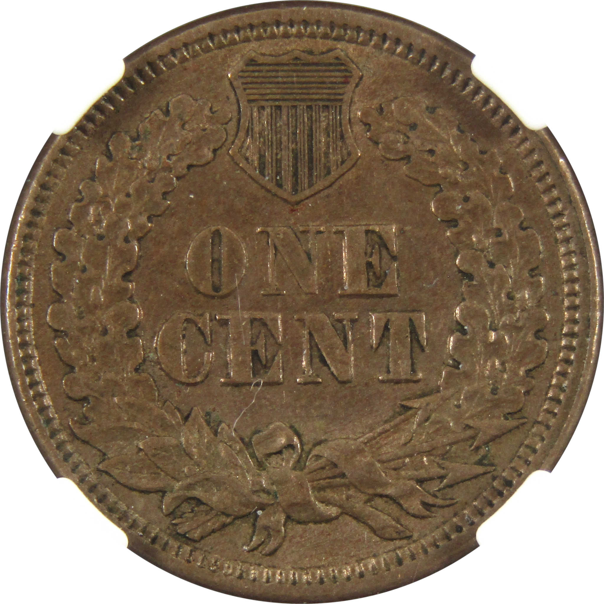 1863 Indian Head Cent AU 58 NGC Copper-Nickel Penny 1c Coin SKU:I9461